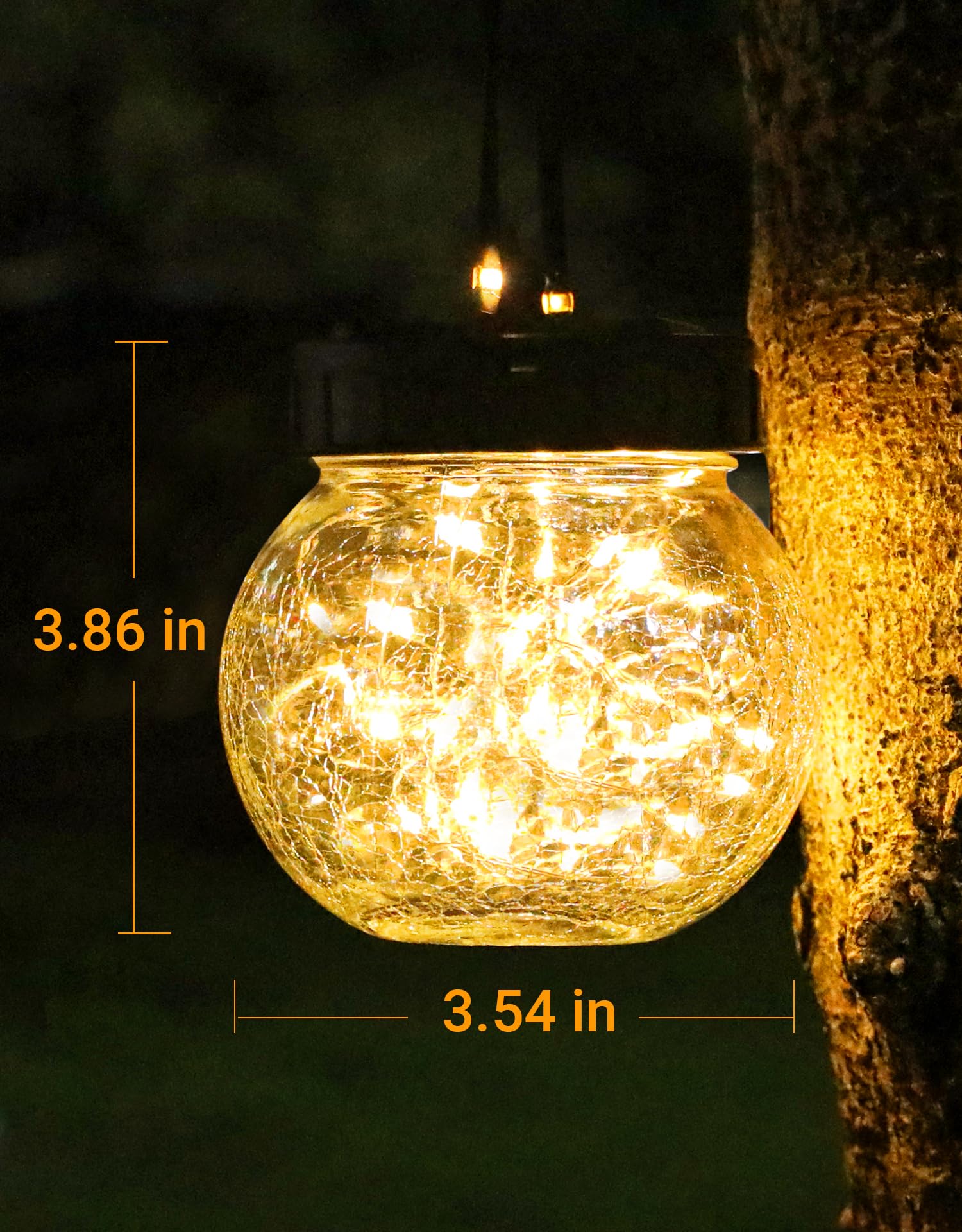 Partphoner Solar Lights Outdoor Waterproof 12-Pack  Solar Powered Hanging Lantern  ed Glass Hanging Globes For Yard Decor Christmas Decoration  Shepherd Hook  Garden Tree Table Ornaments  Warm