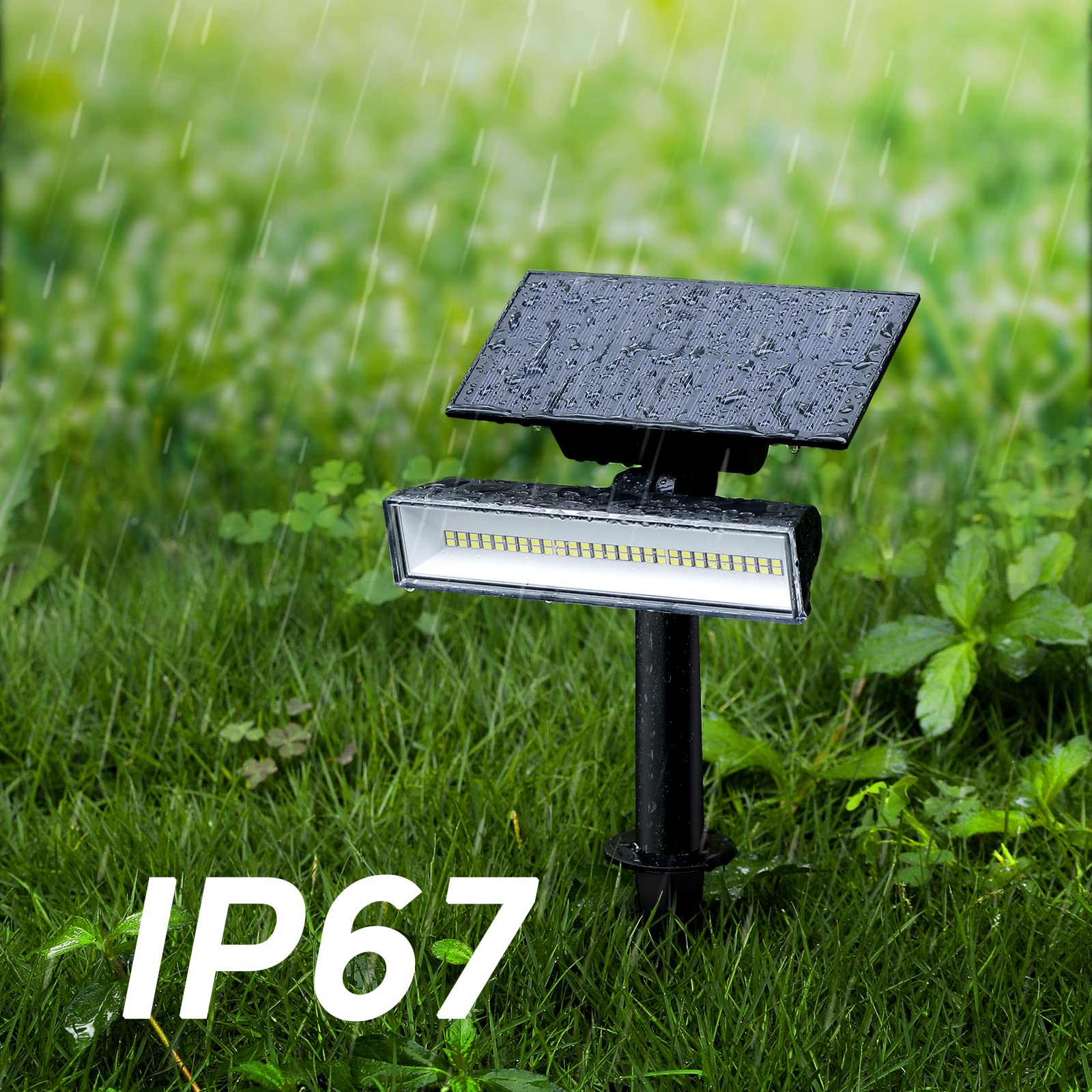 Consciot Solar Spot Lights Outdoor, 54 LEDs, Waterproof IP67, 4 Pack, Multicolor, Model CL37001-RGB-US-4