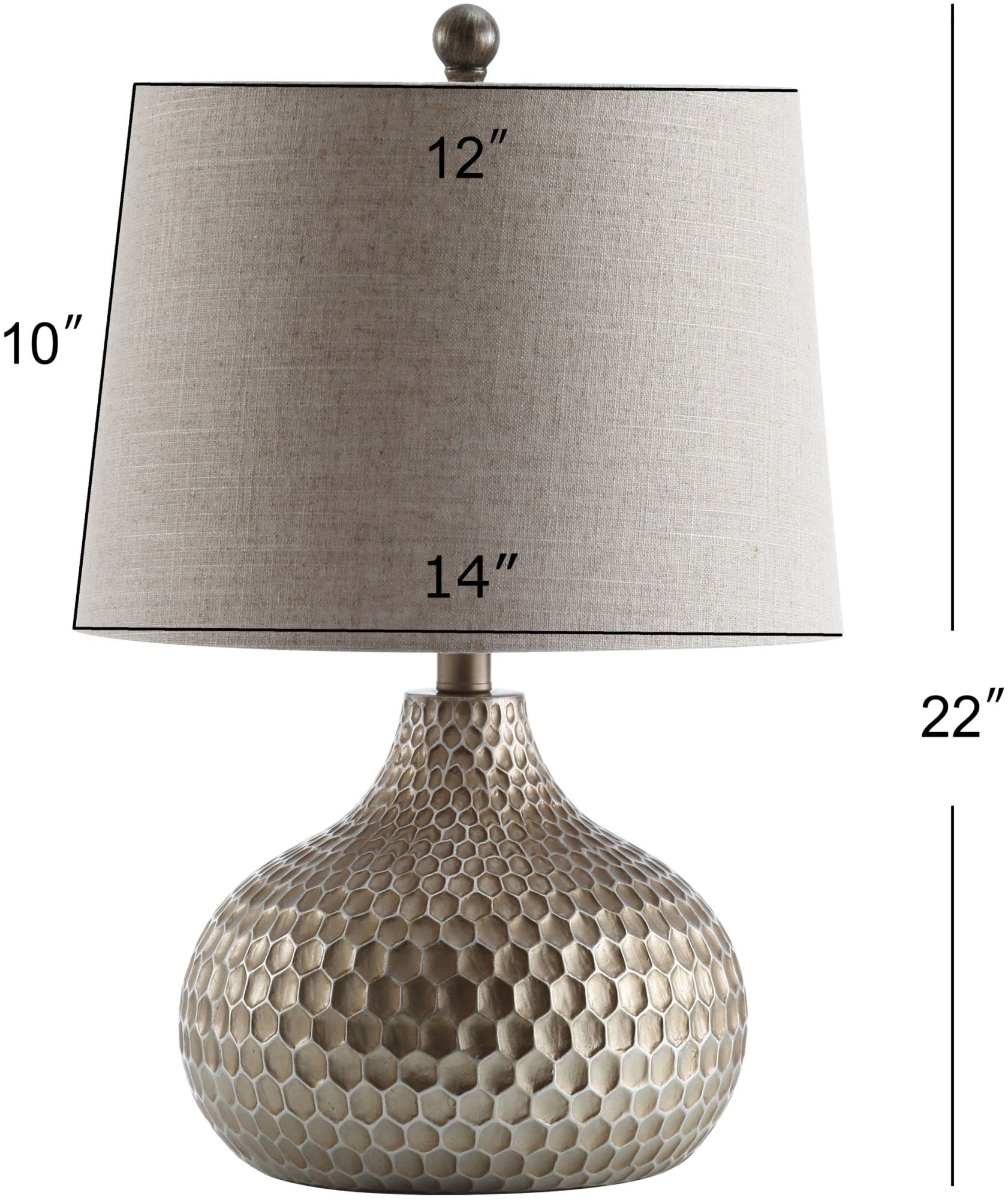 Jonathan Y Jyl3020A Bates 22'' Honeycomb Led Table Lamp Contemporary Transitional Bedside Desk Nightstand Lamp For Bedroom Livin
