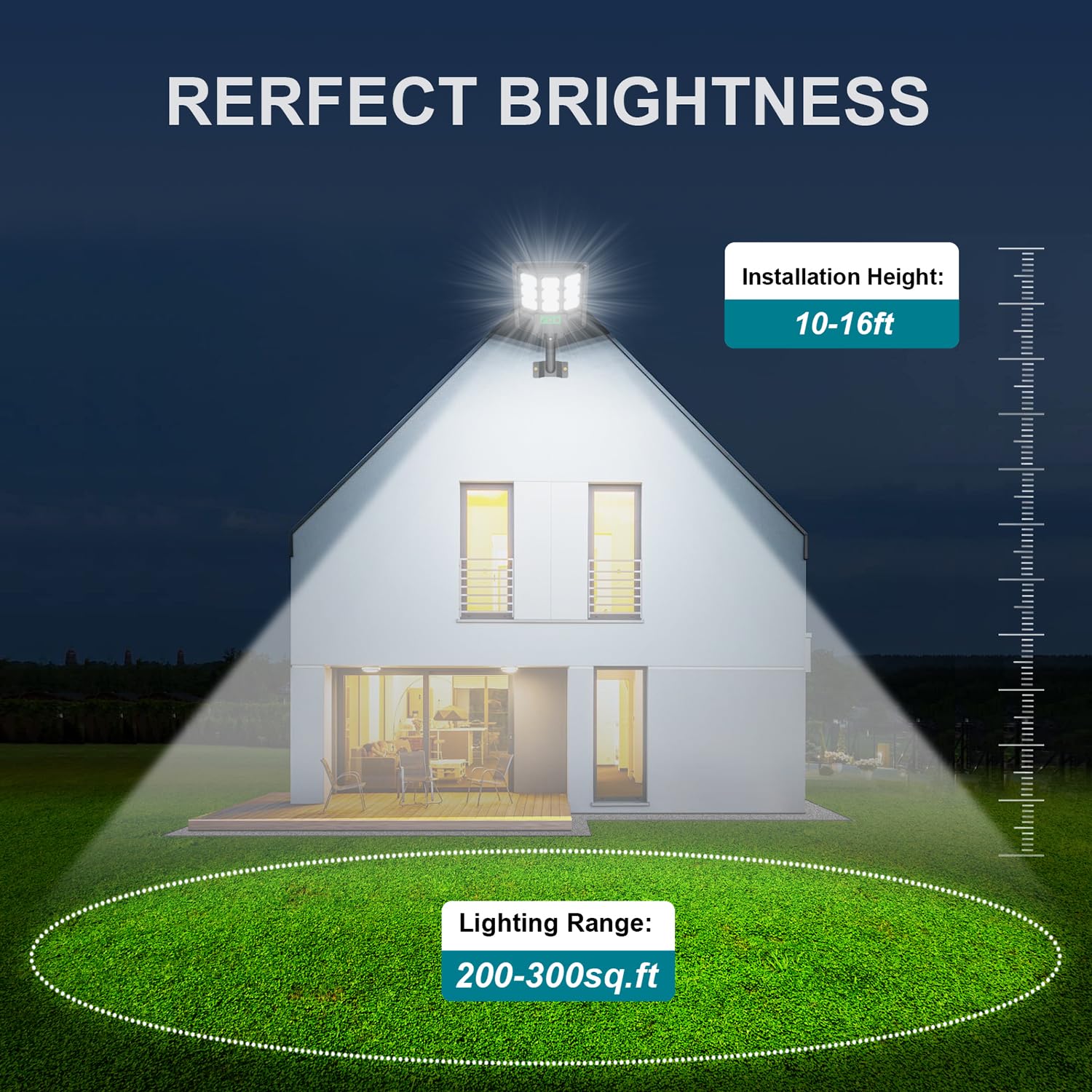 Solar Street Lights Outdoor,12000LM LED Solar Street Lights with Remote Control,Motion Sensor Light, Commercial Light for Outsid
