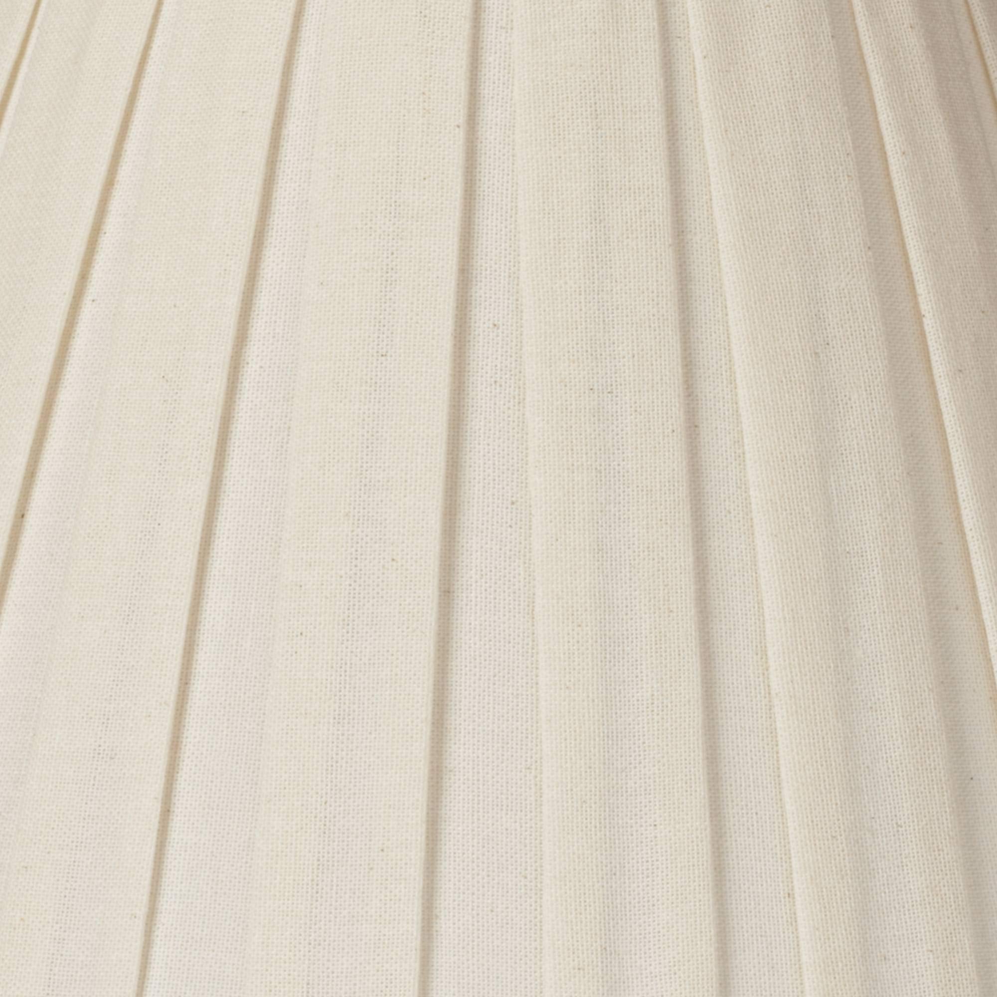 Creme Linen Medium Box Pleat Lamp Shade 7&quot; Top X 14&quot; Bottom X 11&quot; High (Spider) Replacement With Harp And Finial - Springcrest