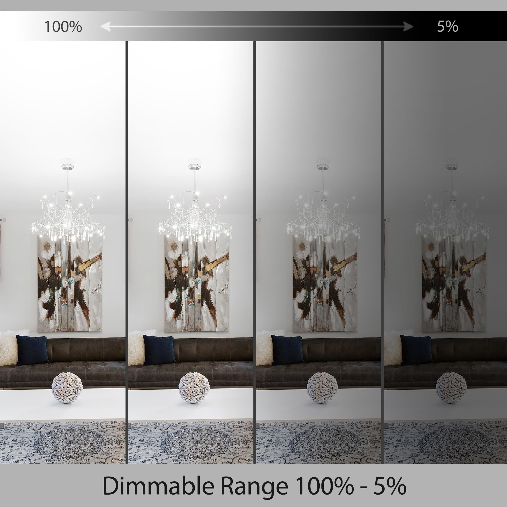 PROCURU 6-Inch Gimbal LED Downlight, 5CCT Adjustable, Dimmable, IC Rated, 4-Pack, Metal, 2700K-6000K Select