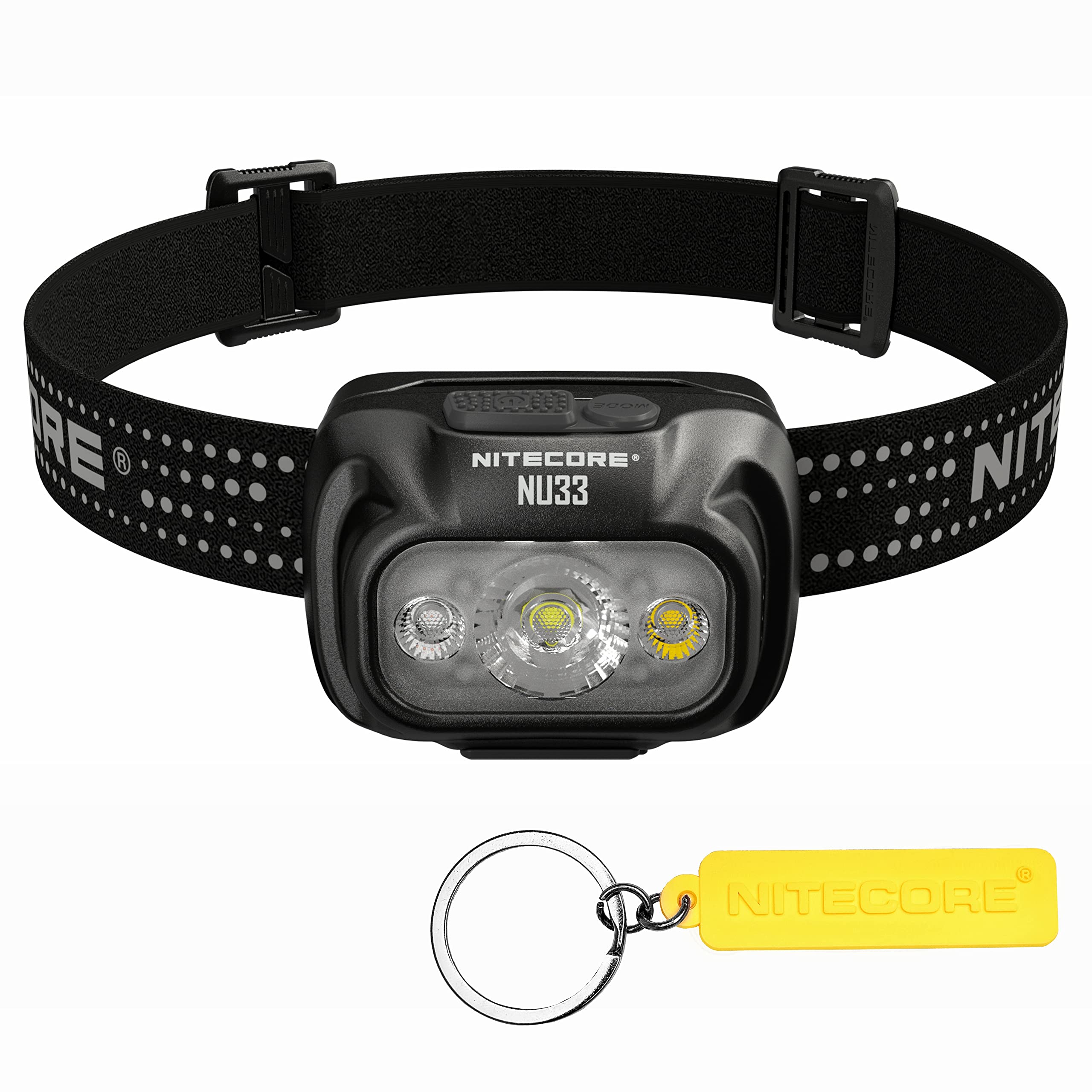 Nitecore NU33 Headlamp, 700 Lumen, Aluminum, USB-C Rechargeable, Black