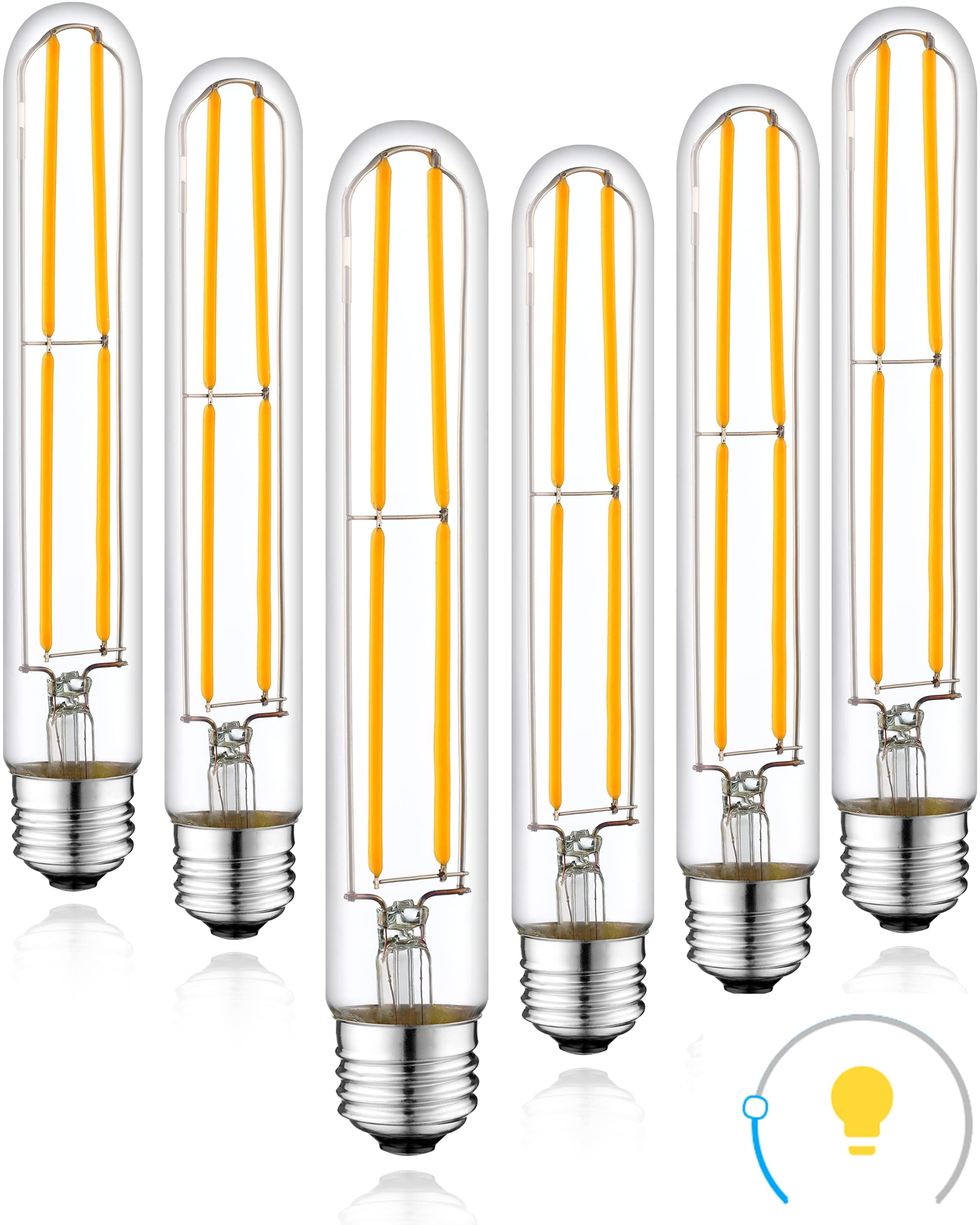 Hunanaote 6W Dimmable T10 Led Bulb, 2700K Warm White, E26 Base,