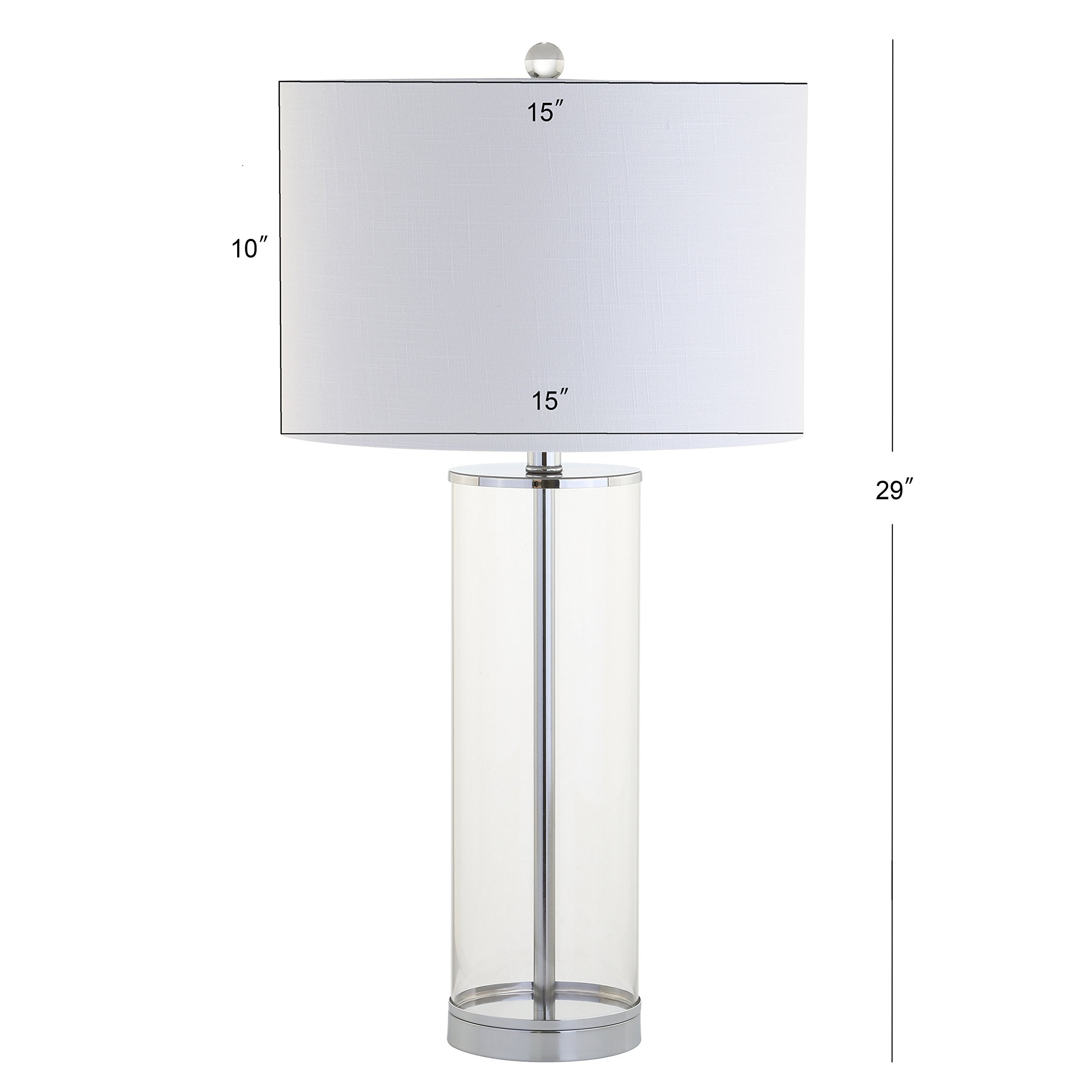 Jonathan Y Jyl2004A Harper 29'' Glass Led Table Lamp Modern Contemporary Bedside Desk Nightstand Lamp For Bedroom Living Room Of