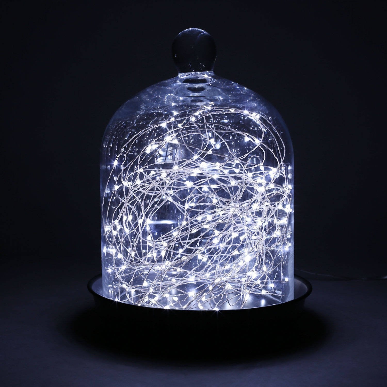 BXROIU Fairy Lights, 2 x 20 LEDs, Battery Operated, Silver Wire, 2 Modes, Cool White, Model c-20, Ideal for Bedroom & Christmas Decor