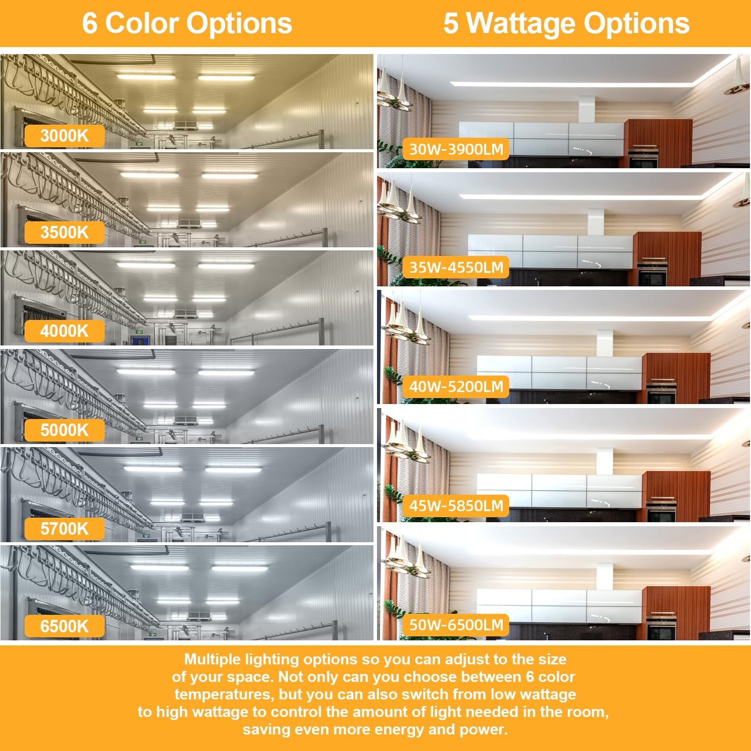 Etl Listed 8Ft T8/T12 Led Bulbs 8 Foot, 5 Power(30W-50W)& 6Cct(3000K-6500K) All In 1, Plug & Play Or Ballast Bypass,T8 Fluoresce