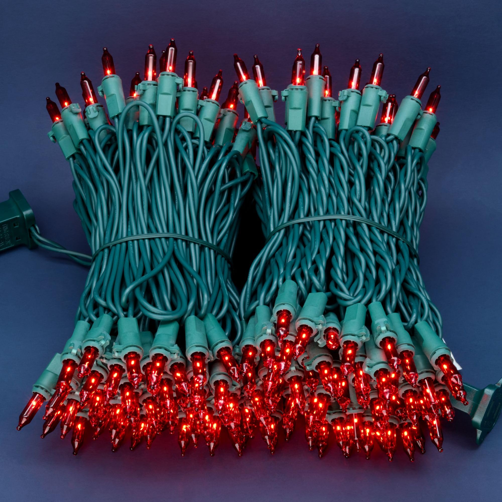 SWEET SHINE Christmas Lights, 200 Count Red String Lights, 33 ft Green Wire, UL Listed, Model DDS-L-100E/2F(0.34)