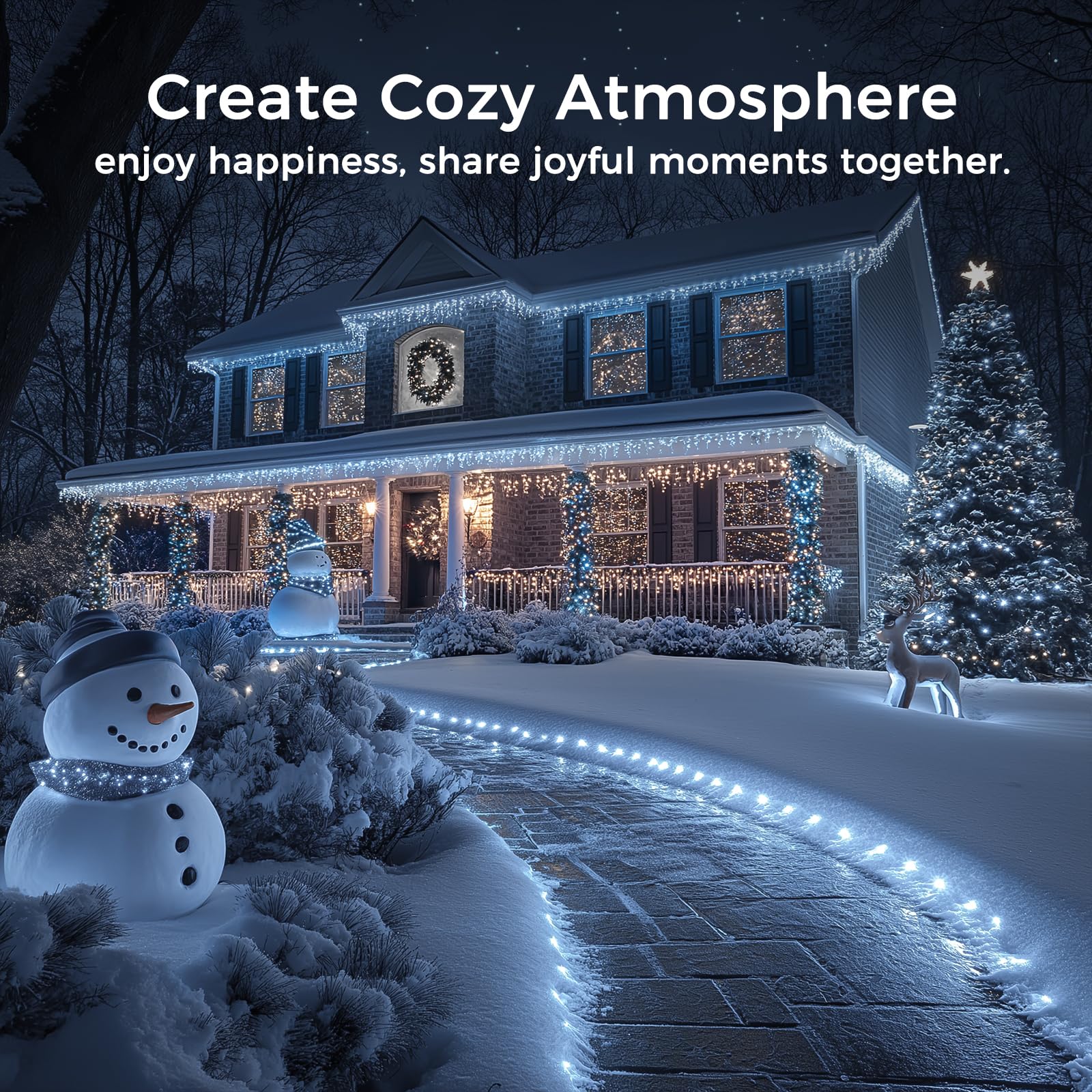 Wdtpro Fairy Lights Battery Operated With Remote, 33Ft 100 Led Battery Powered String Lights With Timer, Outdoor Waterproof 8 Modes Twinkle Lights For Bedroom Indoor Christmas Decor White, 4 Pack