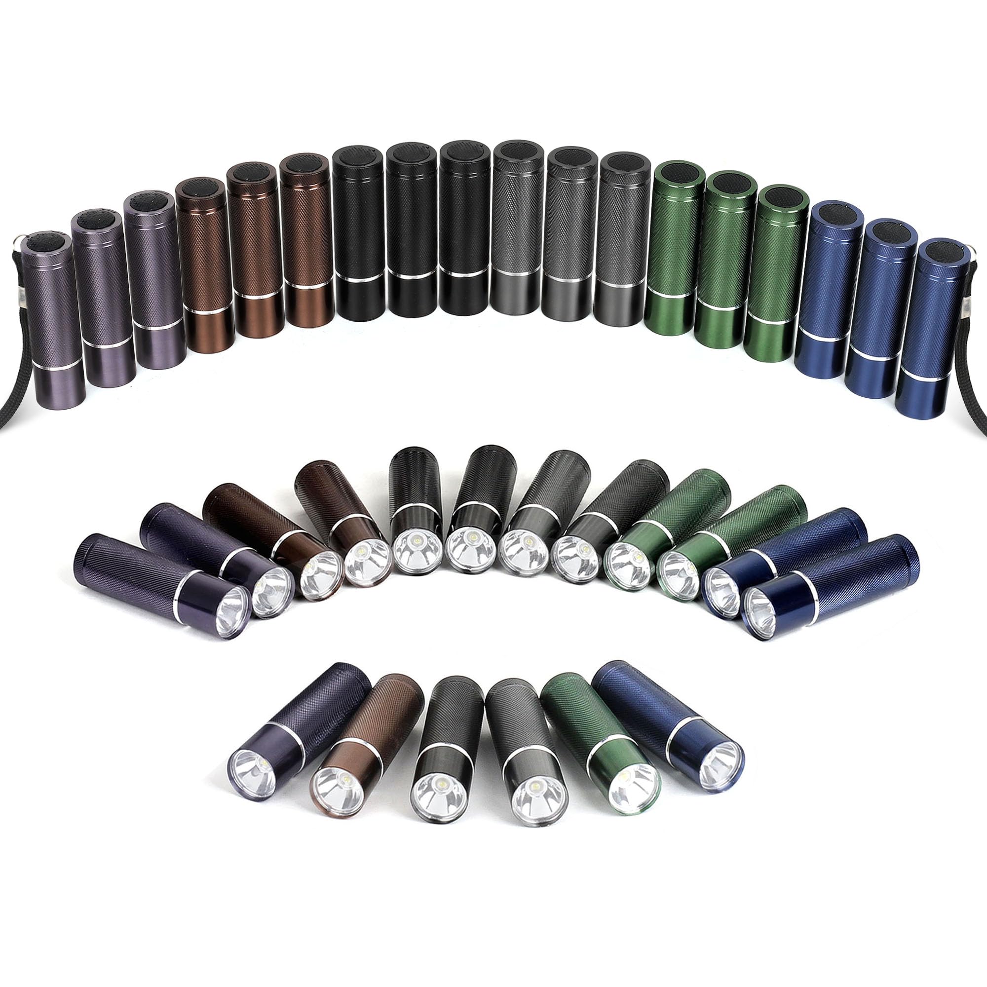 FASTPRO 36-Pack Flashlights Set, Aluminum LED Flashlights Include AAA Batteries & Lanyard, Super Bright 100 Lumen Flashlight for