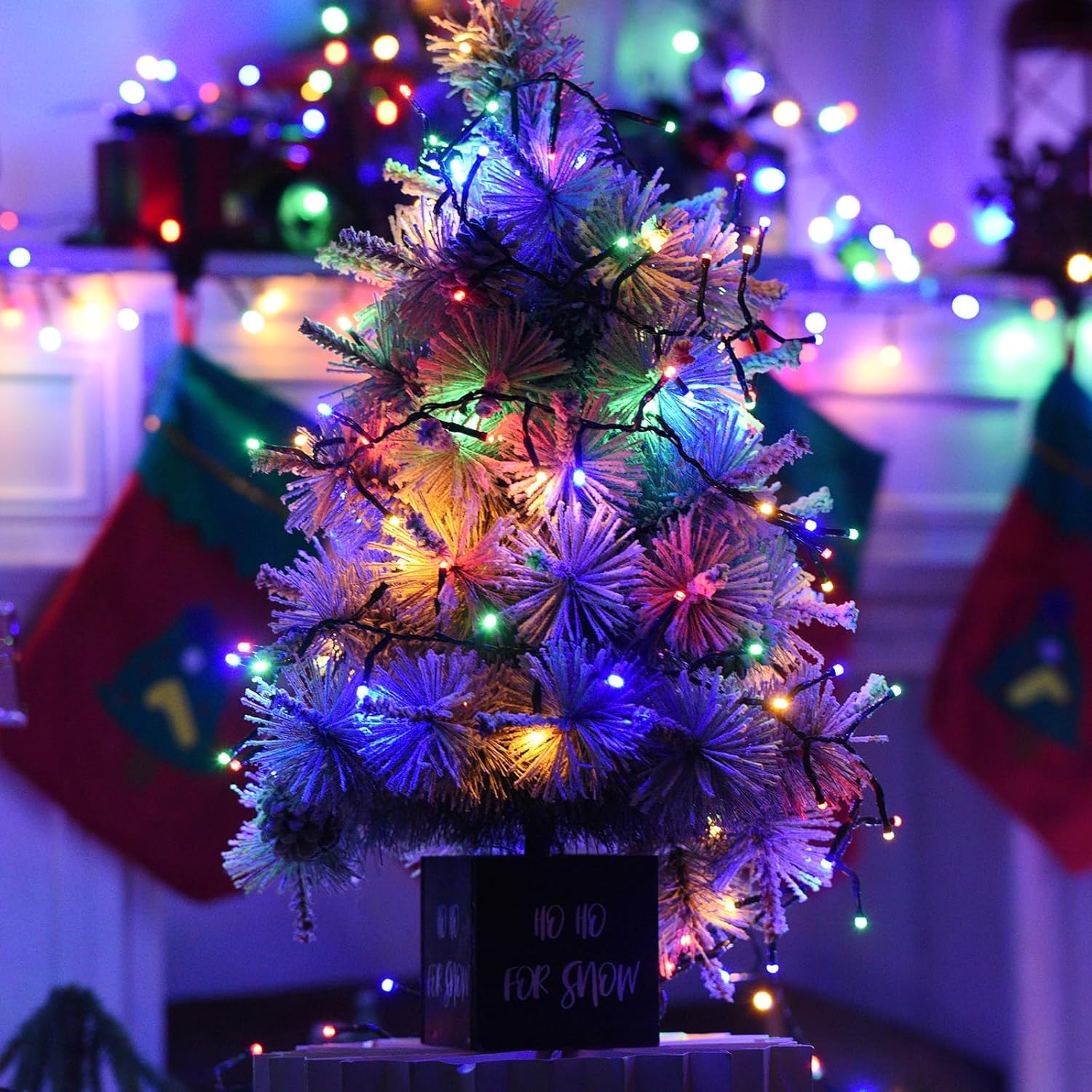 Lycklig 800 LED Cluster Fairy Lights - 88FT Multicolor Twinkle String Lights with Remote, 8 Modes, Timer, Indoor/Outdoor Decorations