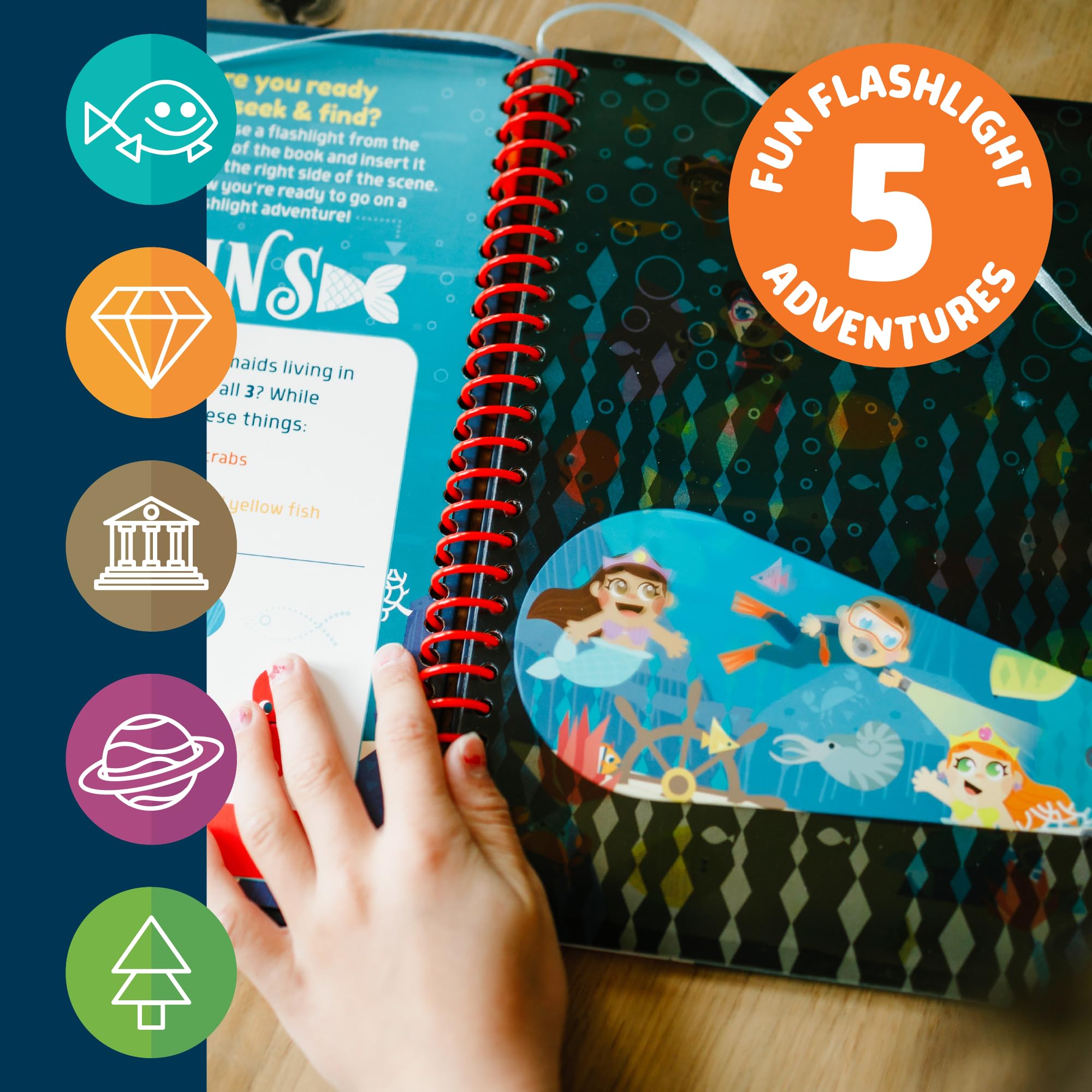 Chuckle & Roar - Flashlight Seek & Find - Engaging Puzzle Solving For Toddlers - Great Game For Young Learners - Travel Ready - Ages 3 And Up