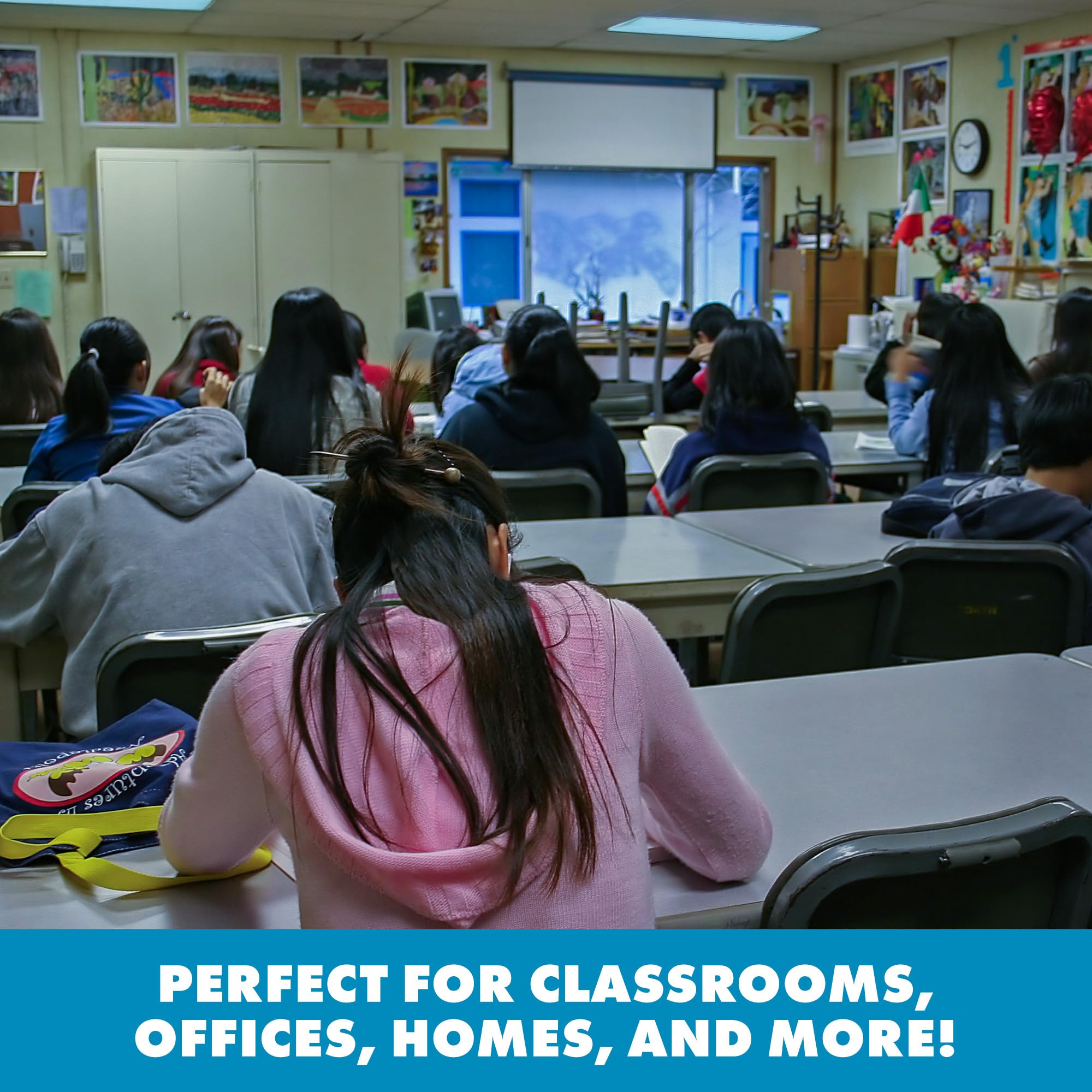Educational Insights The Original Fluorescent Light Filters: Tranquil Blue 4-Pack, Fluorescent Light Covers, Easy Install For Classrooms, Office, Hospitals & Home, Teacher Classroom Essentials