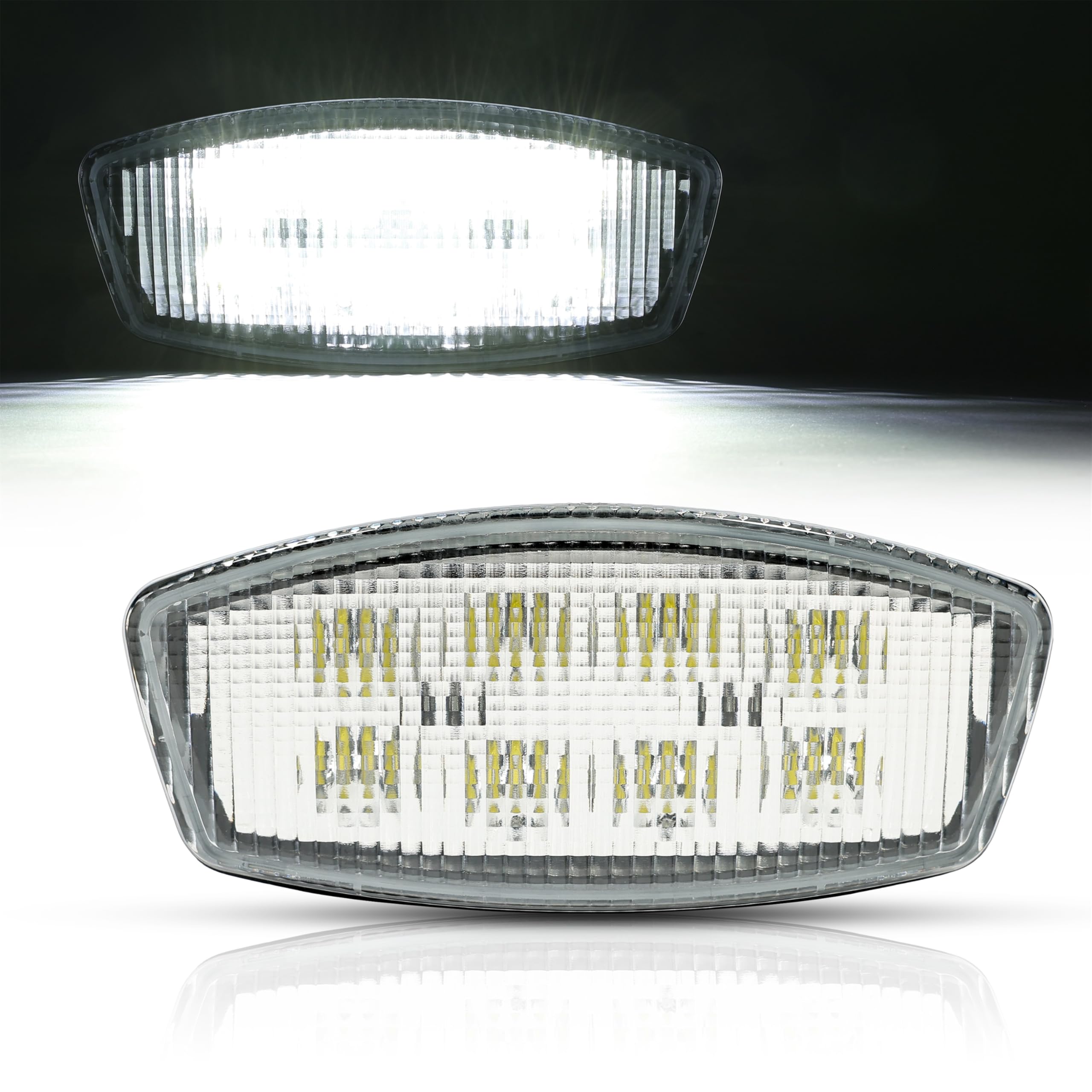 HECASA LED Cab Lights - 12V Roof Marker Lights, Plastic & Aluminium Alloy, Clear Lens, Model MO-3489, 1 pc