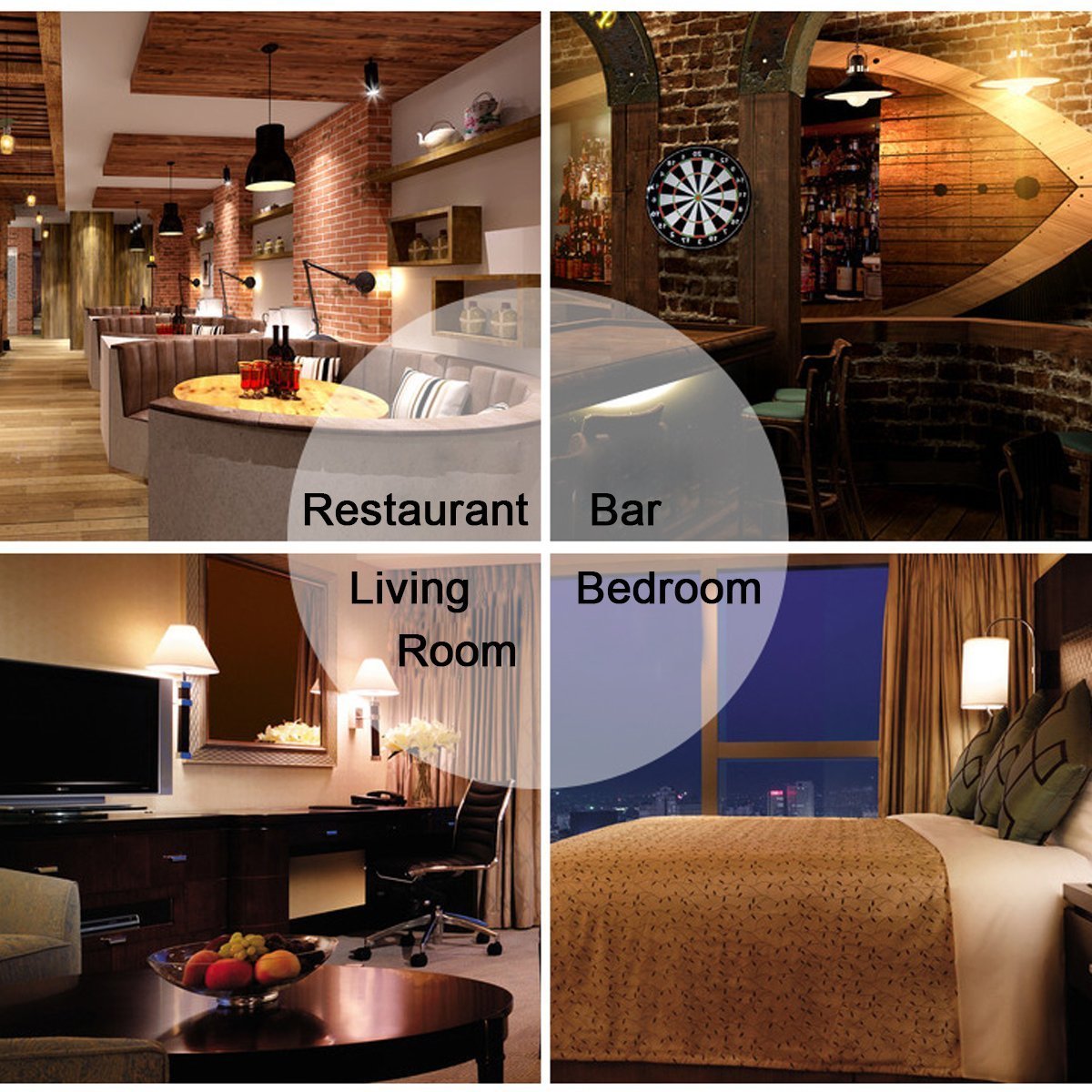 Lvye T10 Tubular Bulbs,E26 Dimmable Led Light Bulbs 6W Equal 60 Watt,2700K Warm White,Long Edison Led Bulb,600Lm,T10 Clear Glass