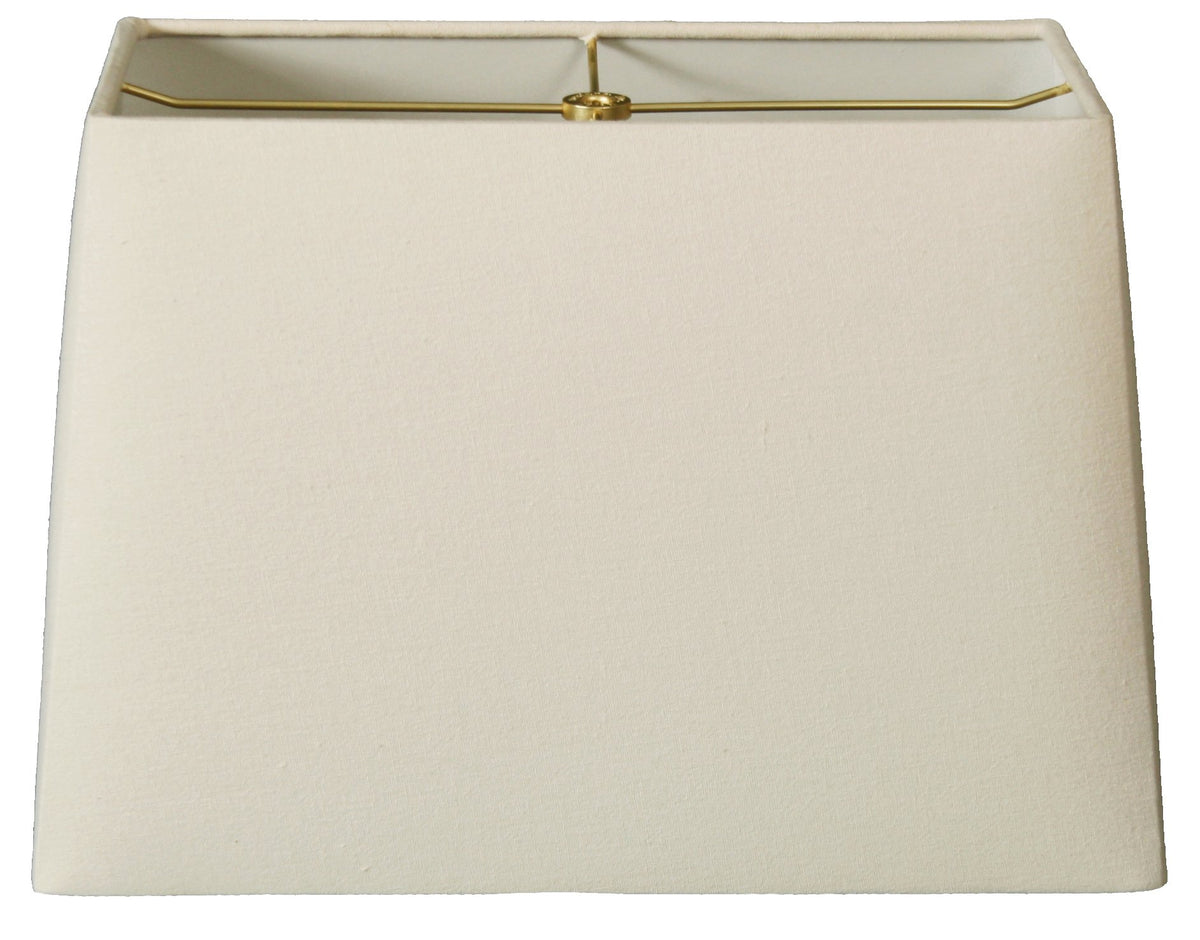 Royal Designs, Inc. Rectangle Hardback Lamp Shade, HB-613-14LNEG, Linen Eggshell, (6 x 12) x (8 x 14) x 10