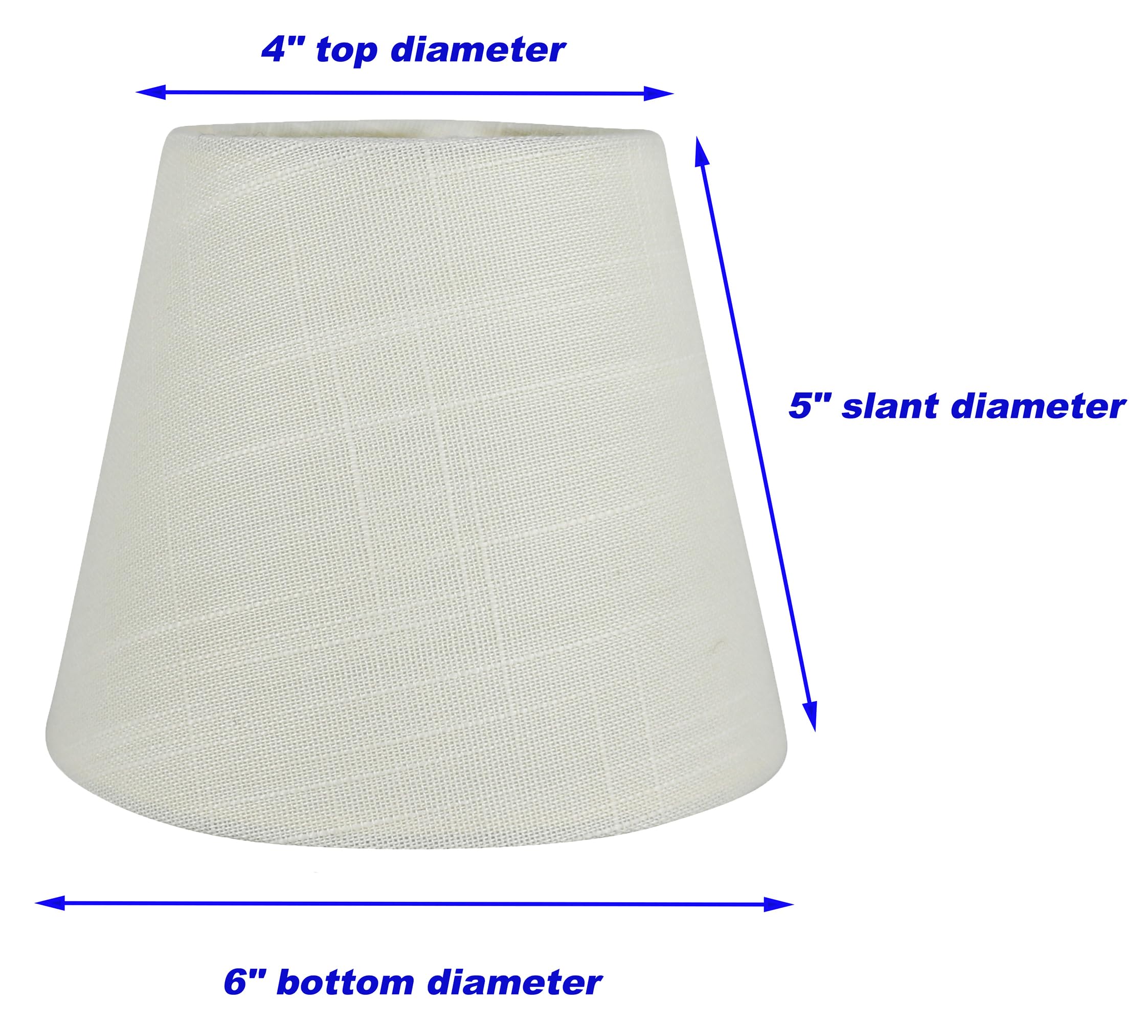 Meriville Chandelier Lamp Shades, 4-Inch By 6-Inch By 5-Inch, Clip-On (Set Of 2, Sand)