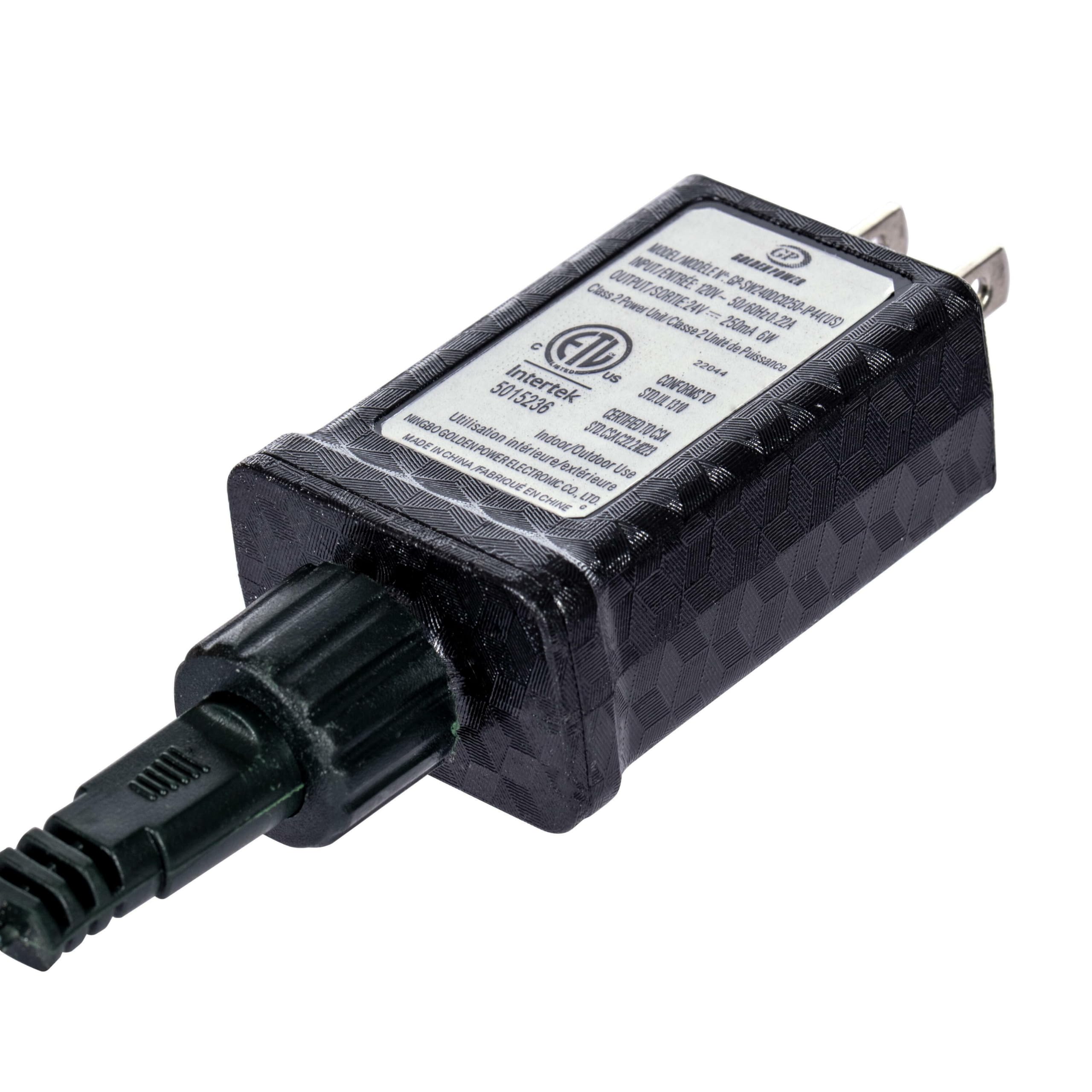 Vickerman 400 Light Warm White Led Indoor/Outdoor Three Size Cherry Light Set - 103' - One Adaptor - Cherry Size - Power Supply Adapter Plug - Outdoor Lights - Patio Lights