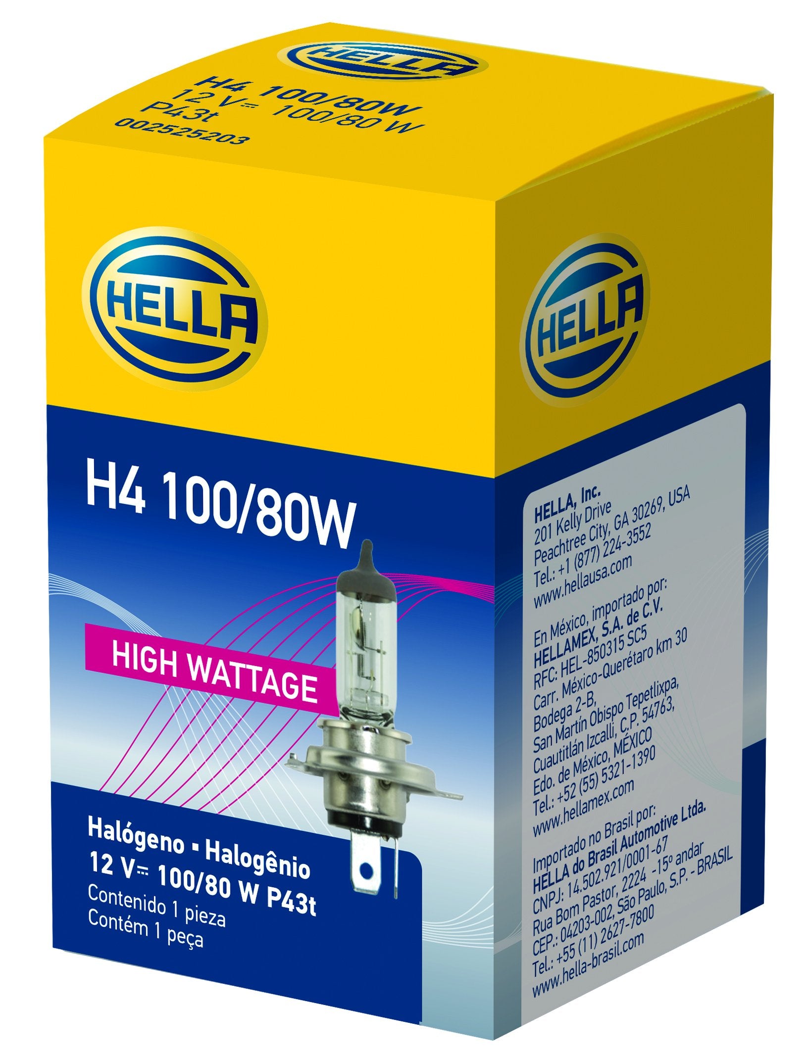 Hella H4 100/80W High Wattage Bulb, 12V