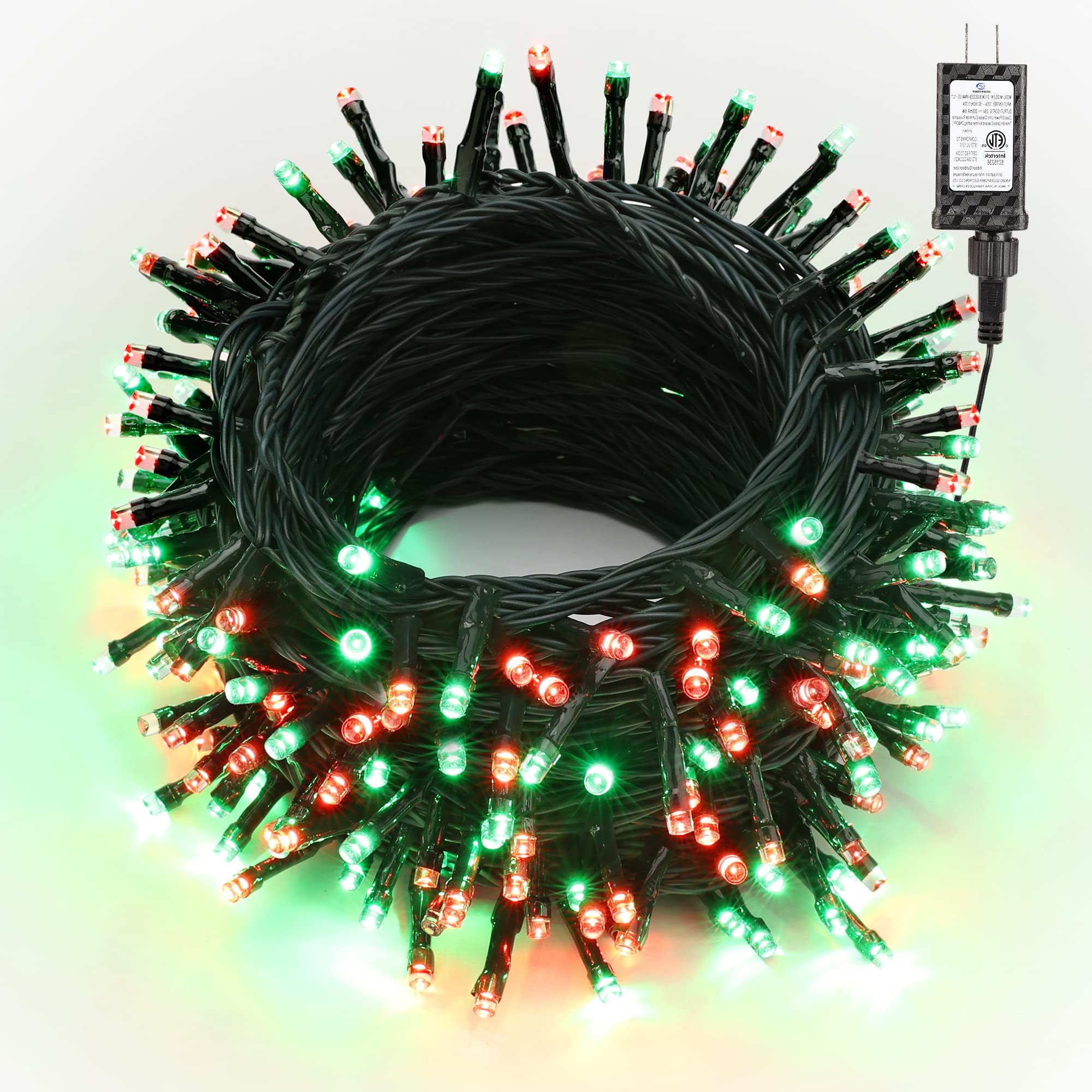 Brizled Christmas Lights, 240 LED Outdoor String Lights, 78.74ft, Red & Green, 8 Modes, Plug-in, Model GP-SW290DC0209-IP44