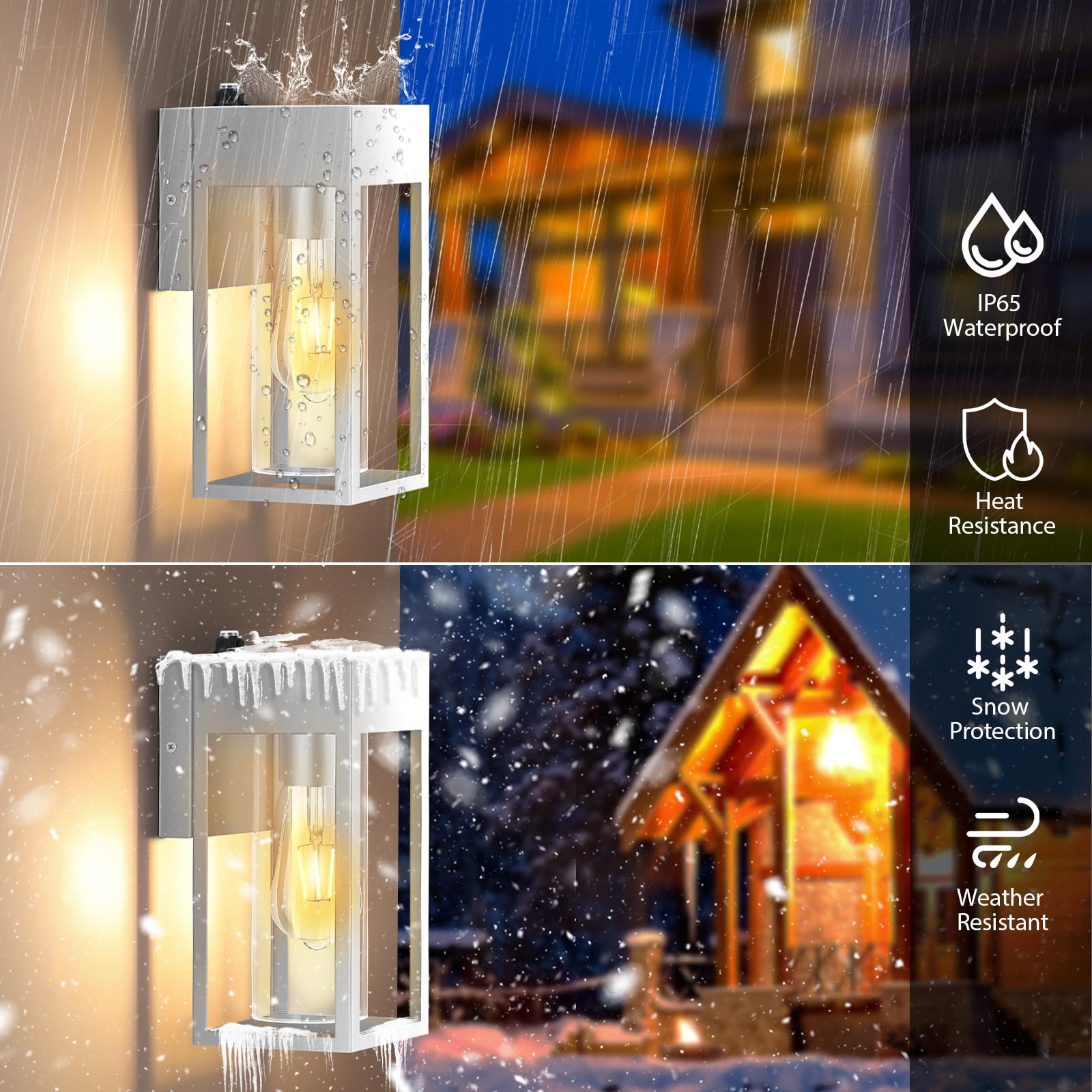 Lwsoy 2 Pack Dusk To Dawn Outdoor Wall Lantern, Porch Lights Outdoor Light Fixtures Wall Mount, Ip65 Waterproof Wall Mount Light, Outdoor Lantern For Porch Doorway Garage