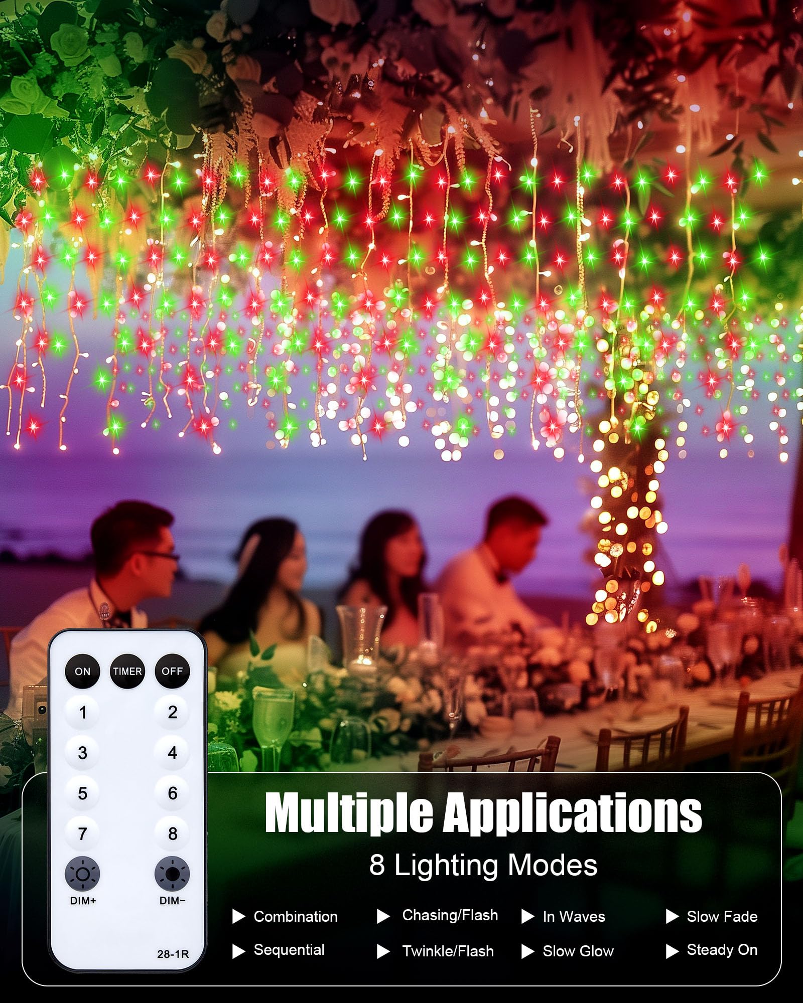 Brightown Icicle Lights Outdoor, 40 Ft 432 Led Icicle Christmas Lights With 81 Drops,8 Modes, Icicle String Lights With Remote T