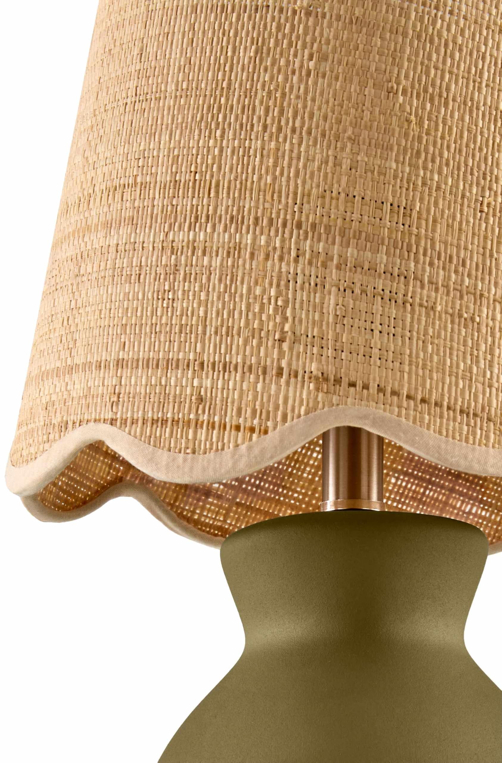 Boutiquerugs Salgareda Boho Ceramic And Jute Bedside Table Lamp For Bedroom Nightstand - End Side Lighting For Living Room - Sha