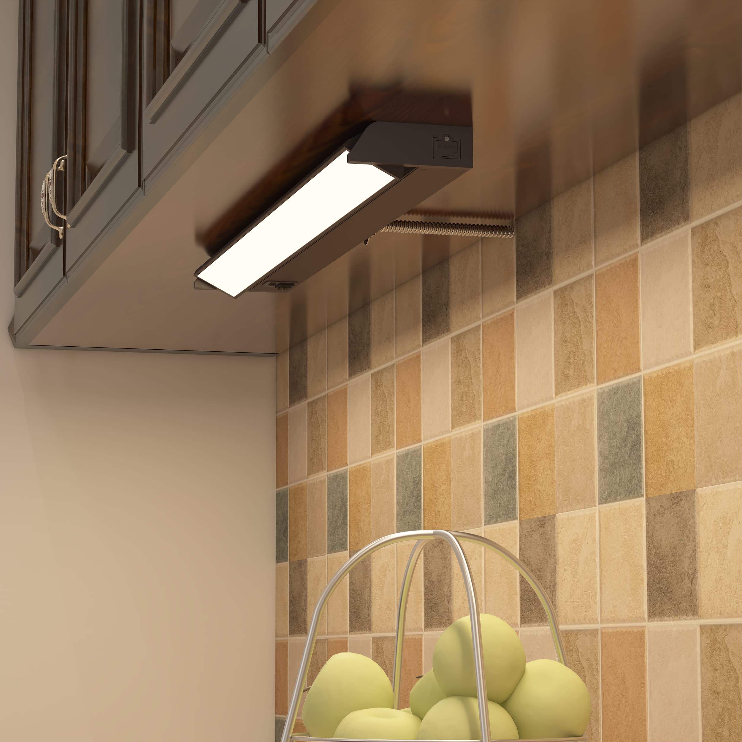 Getinlight 24-Inch Swivel Led Under Cabinet Lights  Glass Lens  Selectable White 2700K/4000K/5000K  Dimmable With Wall Dimmers  Bronze Finish  In-0202-3-Bz