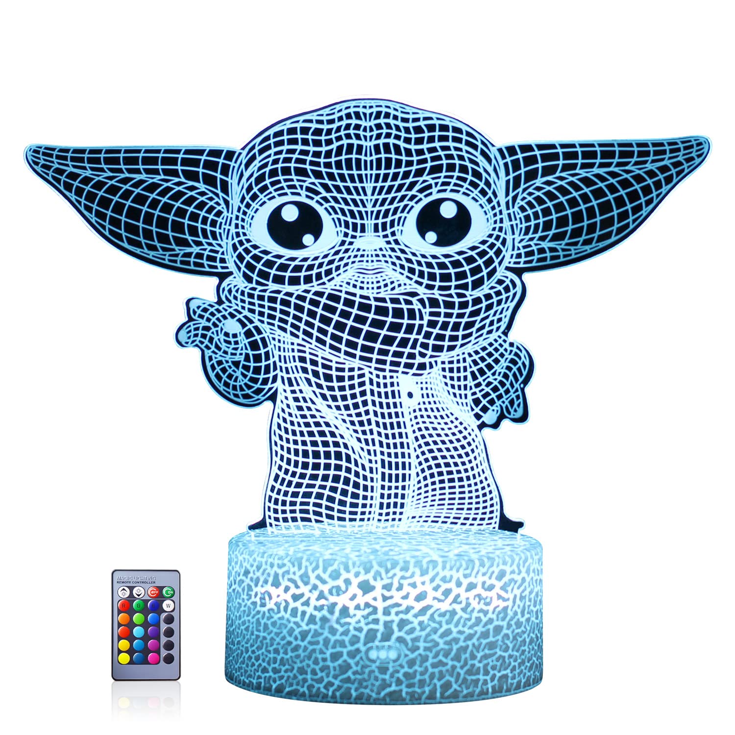 Star Wars 3D Night Light:Baby Yoda Led Lamp With Remote Control And Smart Touch, Led Desk Lamp Yoda Star Wars Lamp For Room Deco