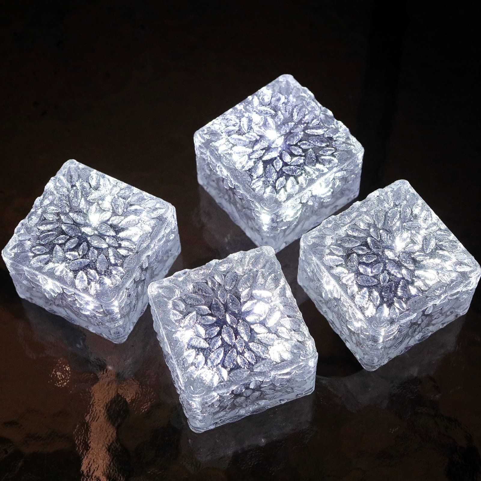 XINGTONG Solar Brick Lights, Outdoor Solar Lights, Outdoor Waterproof Patio Brick Lights, 2.8 * 2.8in Garden Decor for Outside 4