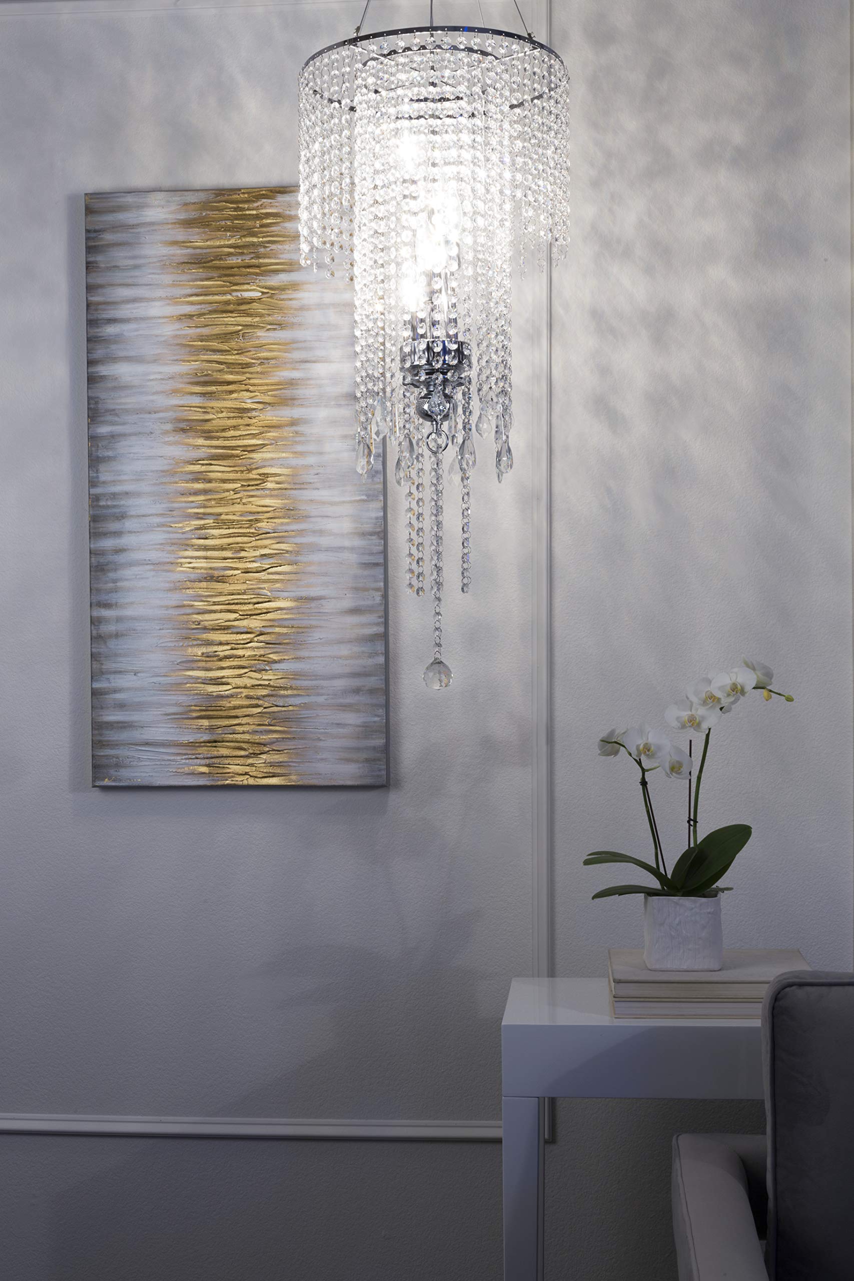 Ok-5112H 32-Inch Rain Metal Ceiling Lamp