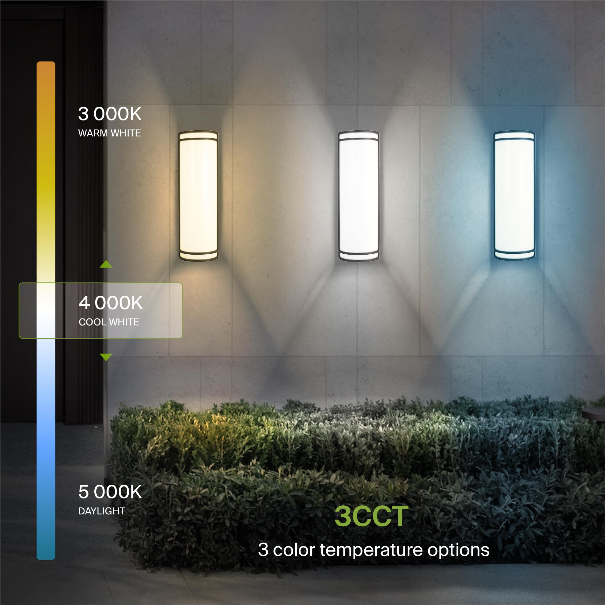 ASD 18 Inch LED Outdoor Wall Mount Light Fixture - Dimmable Bronze Sconce, 20W, ETL Certified, Model A-LWS21M18D20CCBZ