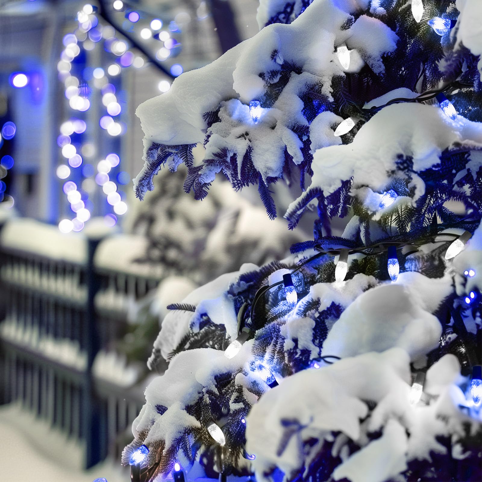 C9 Led Christmas Lights Outdoor With Stakes, 25.7Ft 20 Led Strawberry String Lights, Connectable Shatterproof Pathway Lights Mar