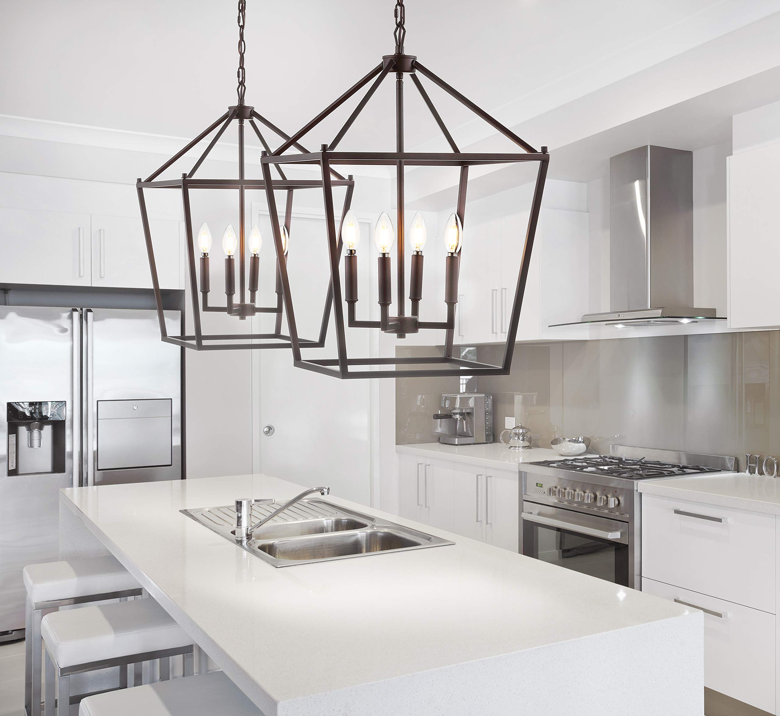 Jonathan Y Jyl7437A Pagoda Lantern Dimmable Adjustable Metal Led Pendant Classic Traditional Farmhouse Dining Room Living Room K