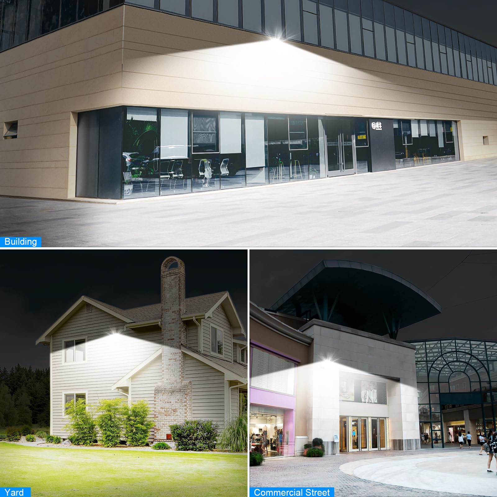 Biritalo Modern Sleek Flood Lights Outdoor 120W  14200Lm 5000K Waterproof Led Security Lighting  360 Rotatable Commercial Wall Pack For Yard  Car Lot  Building