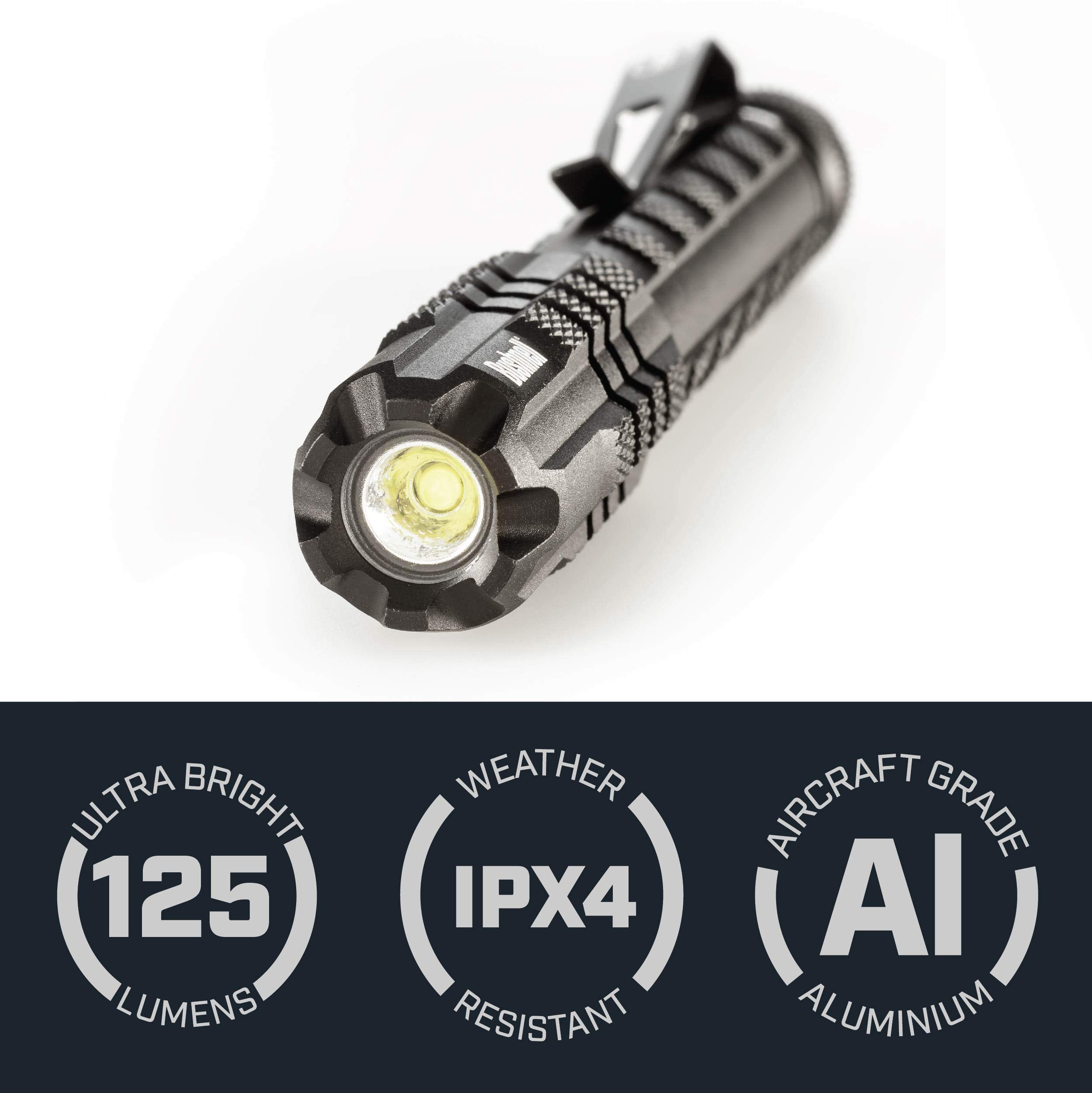 Bushnell Pro 125L Black Aluminum Flashlight - High-Performance Led For Outdoor Use