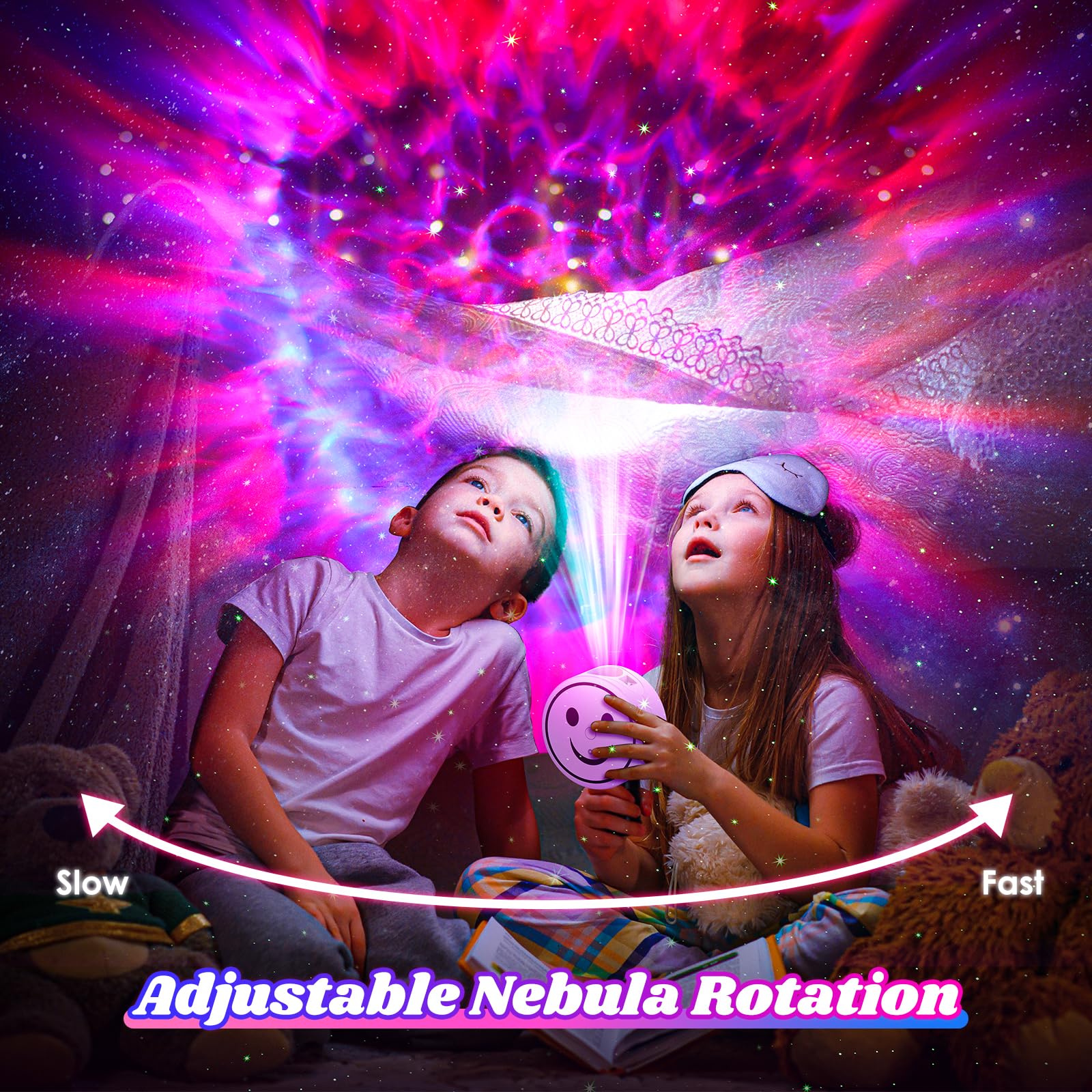 Star Projector for Bedroom, 17 Lighting Modes Galaxy Light Projector with Timer & Remote Control, Gift for Kids Adults, Birthday