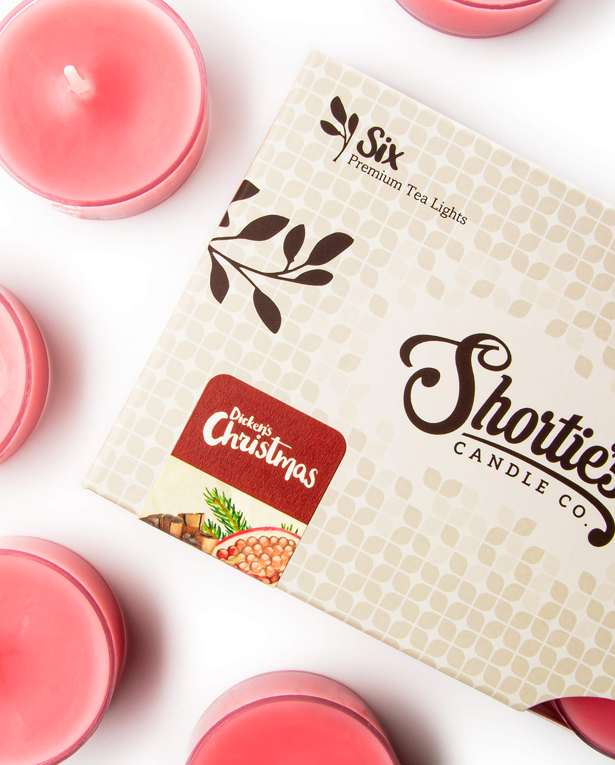 ShortieS Candle Company Christmas enhanced Tealight Candles 3 Pack - Highly Scented, Paraffin Wax, Green/Beige/Pink, Model 47006
