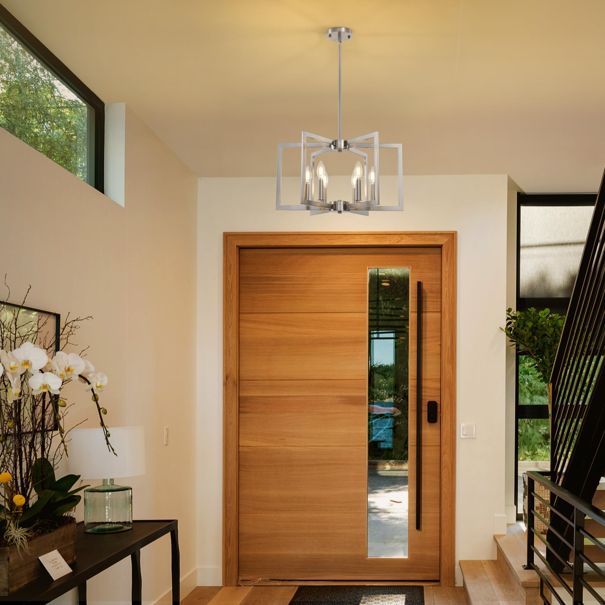 Sigaitwei 6-Light Modern Metal Geometric Chandelier