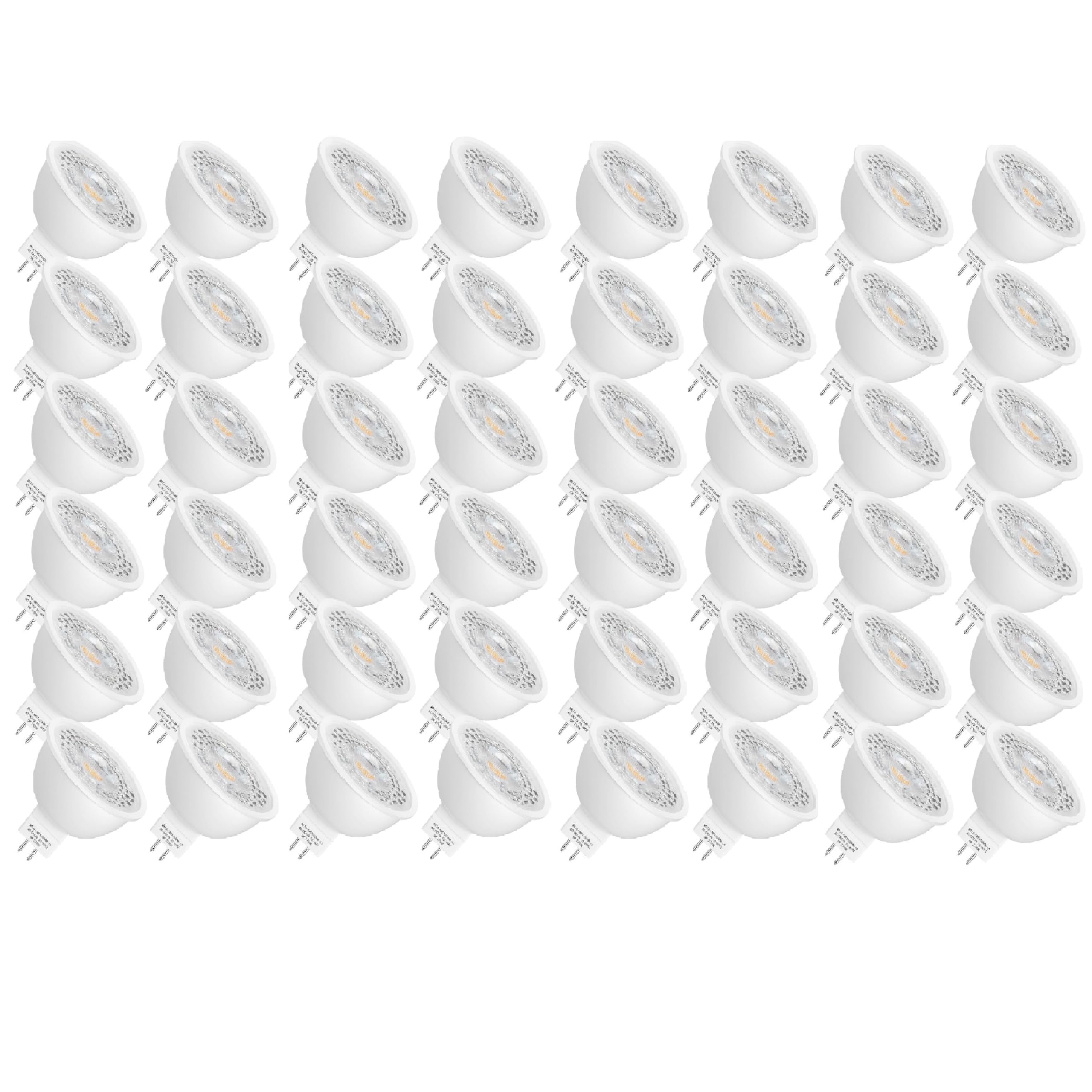 Mlambert 48 Pack Mr16 Led Bulbs 50W Halogen Equivalent,2700K Warm White,5W Gu5.3 Mr16 12V Spotlight Bulb,Non-Dimmable,45 Beam An