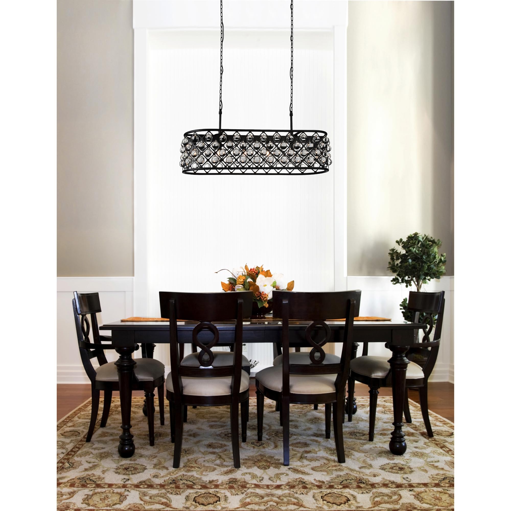 CWI Lighting Renous 46 Light Contemporary Metal Chandelier in Black