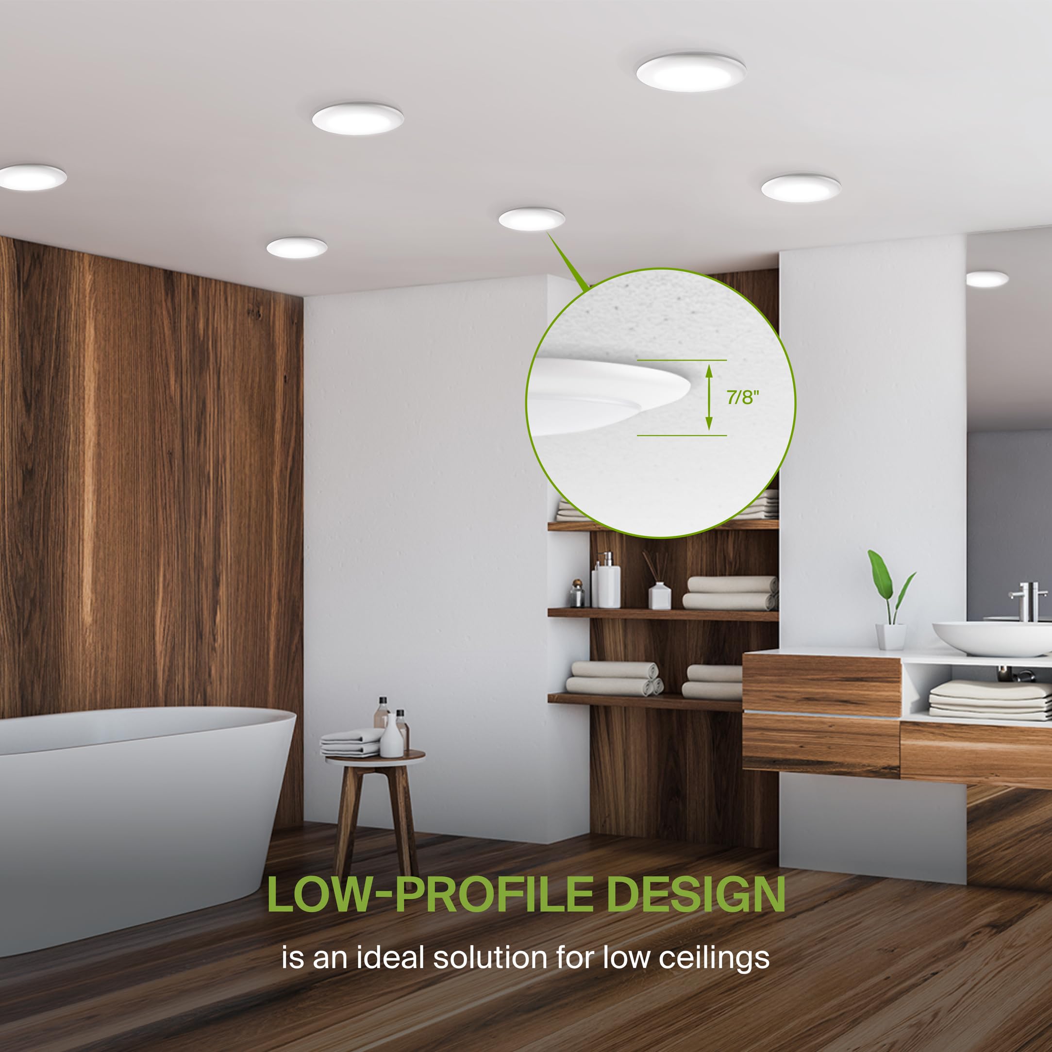 Asd Led Disk Lights 4 Inch | 2700K/3000K/3500K/4000K/5000K, 10W 685Lm | Low Profile Dimmable Flush Mount Ceiling Light, Surface