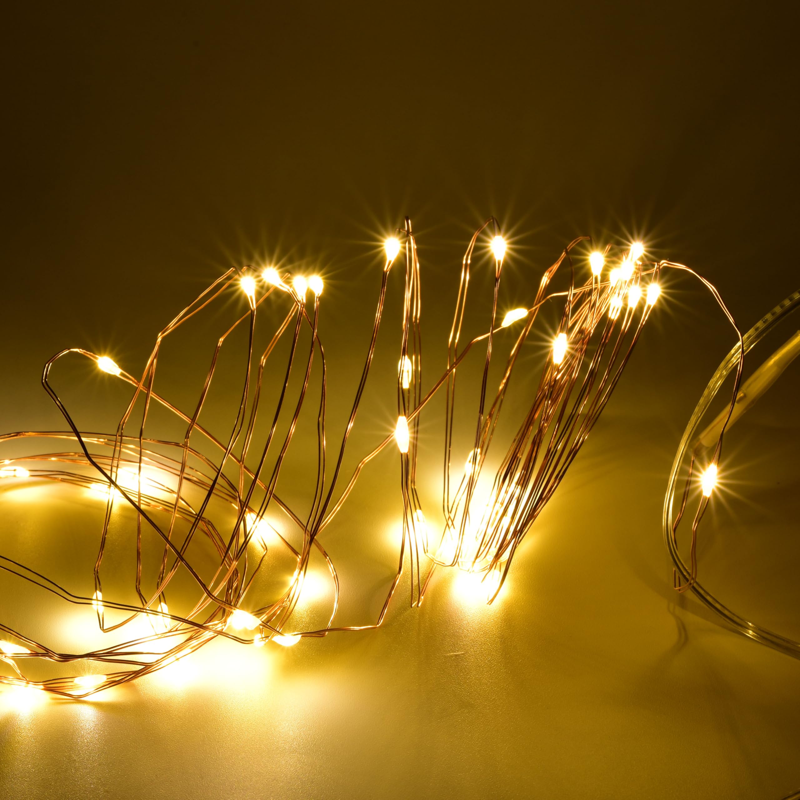 Uhugu Battery Operated String Lights, 16Ft Battery Operated String Lights With 8 Flashing Modes And 8 Hours On 16 Hours Off Timer(Warm White,2 Pack)