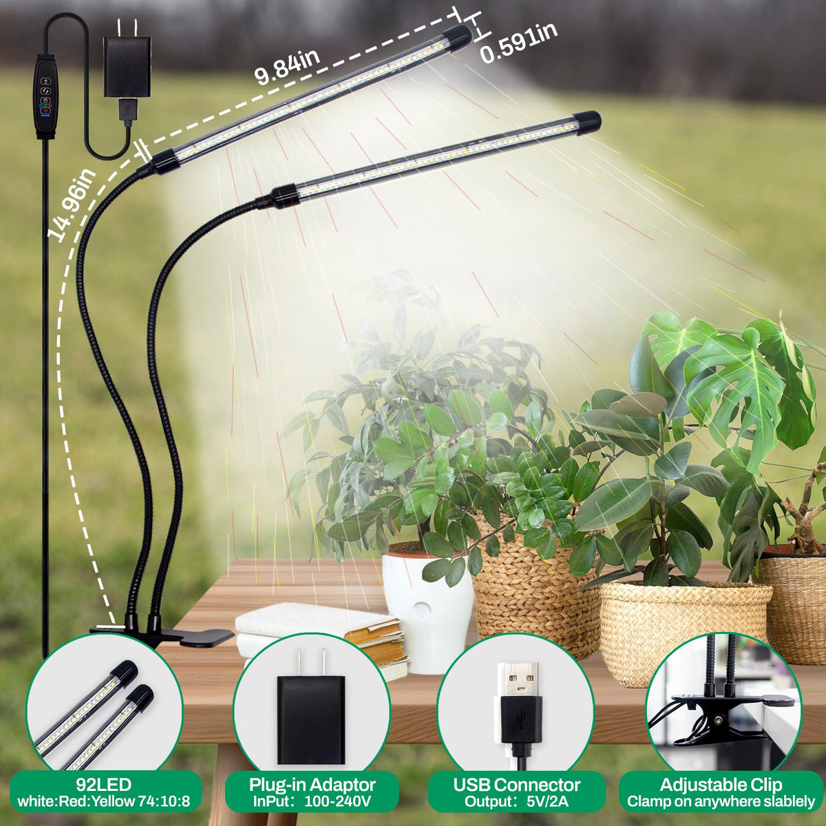 grow lights for indoor plants full spectrum LEOTER Grow Lights for Indoor Plants