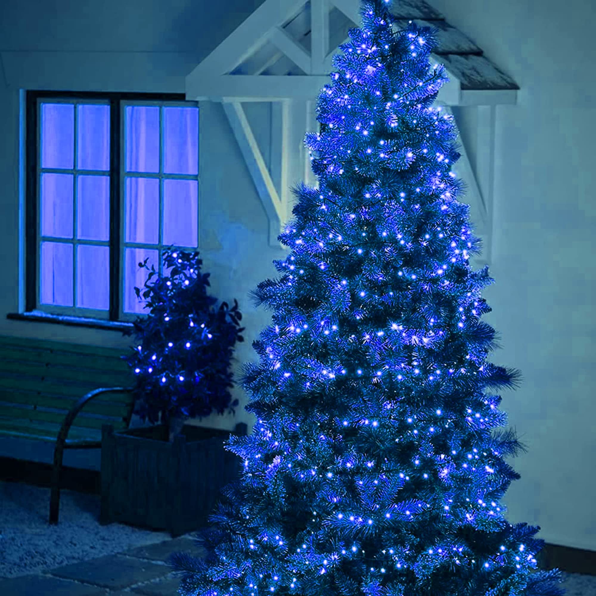 Dazzle Bright Christmas String Lights, 66FT 200 LED Connectable Green Wire 8 Modes String Lights, Waterproof Christmas Lights fo