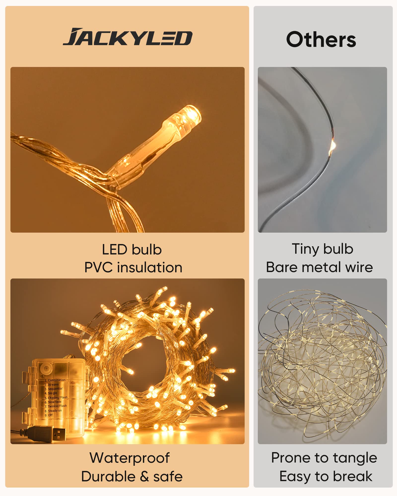 JACKYLED 84Ft Artificial Ivy Garland with 240 LED Fairy String Lights, USB/Battery Operated, 8 Modes, Green, 12 Pack