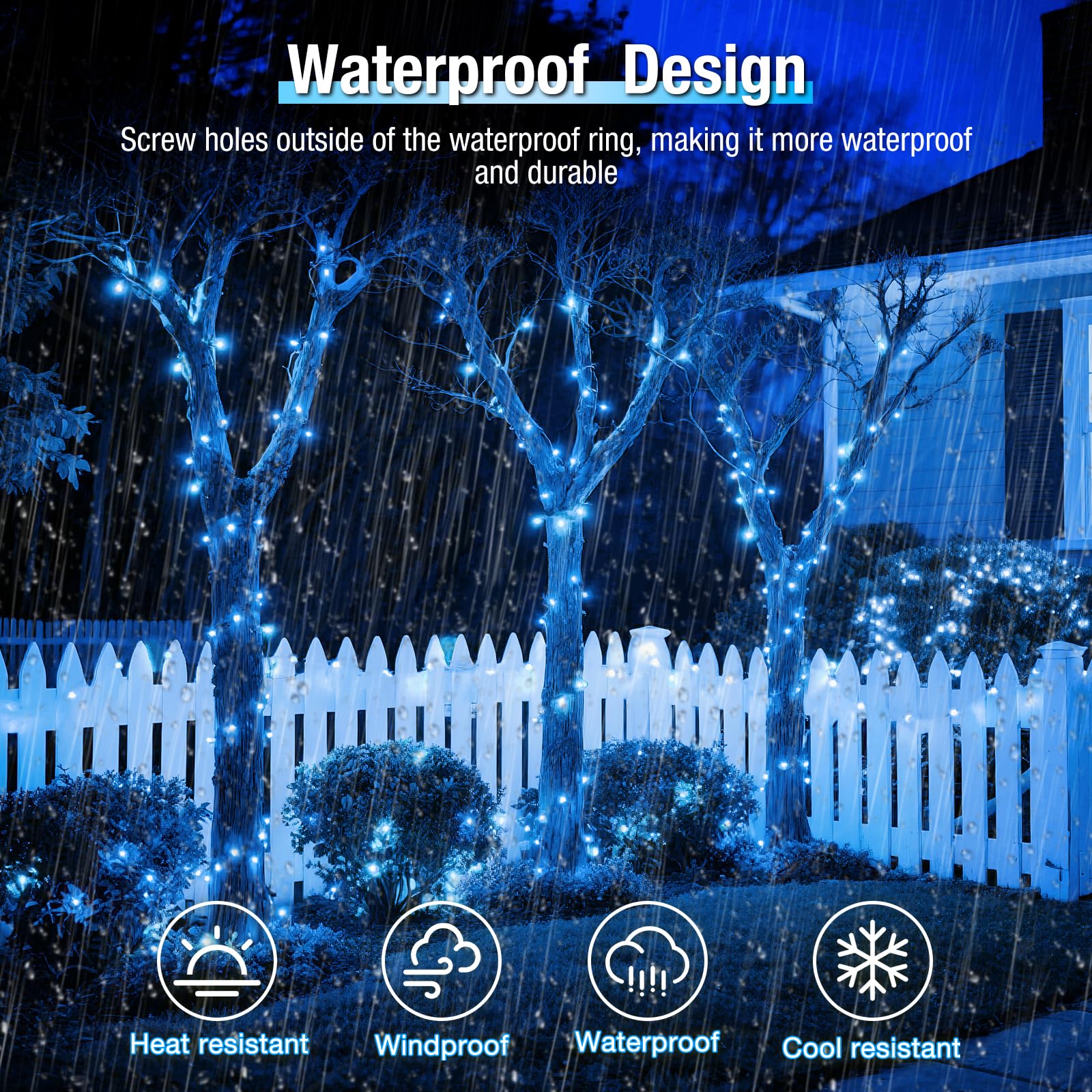 2 Pack Solar String Lights Outdoor - 160Led 66Ft Solar Fairy Lights Waterproof 8 Modes, Copper Wire Solar Powered Twinkle Lights