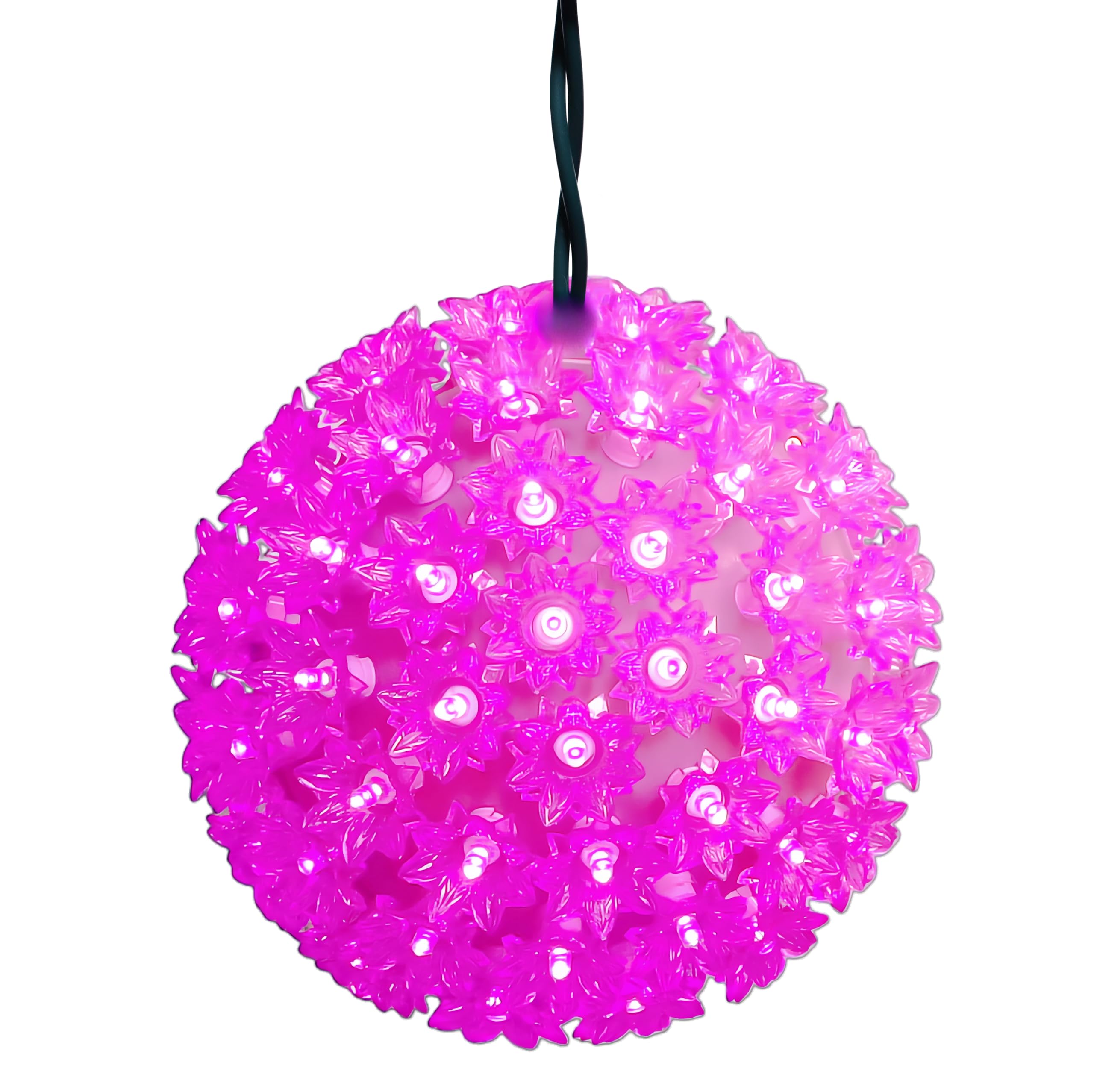 JinBest Starlight Sphere Lights 7.5, UL Certified and Commercial Grade 100 LED Pink Decorative Lighting, for Indoor Outdoor East