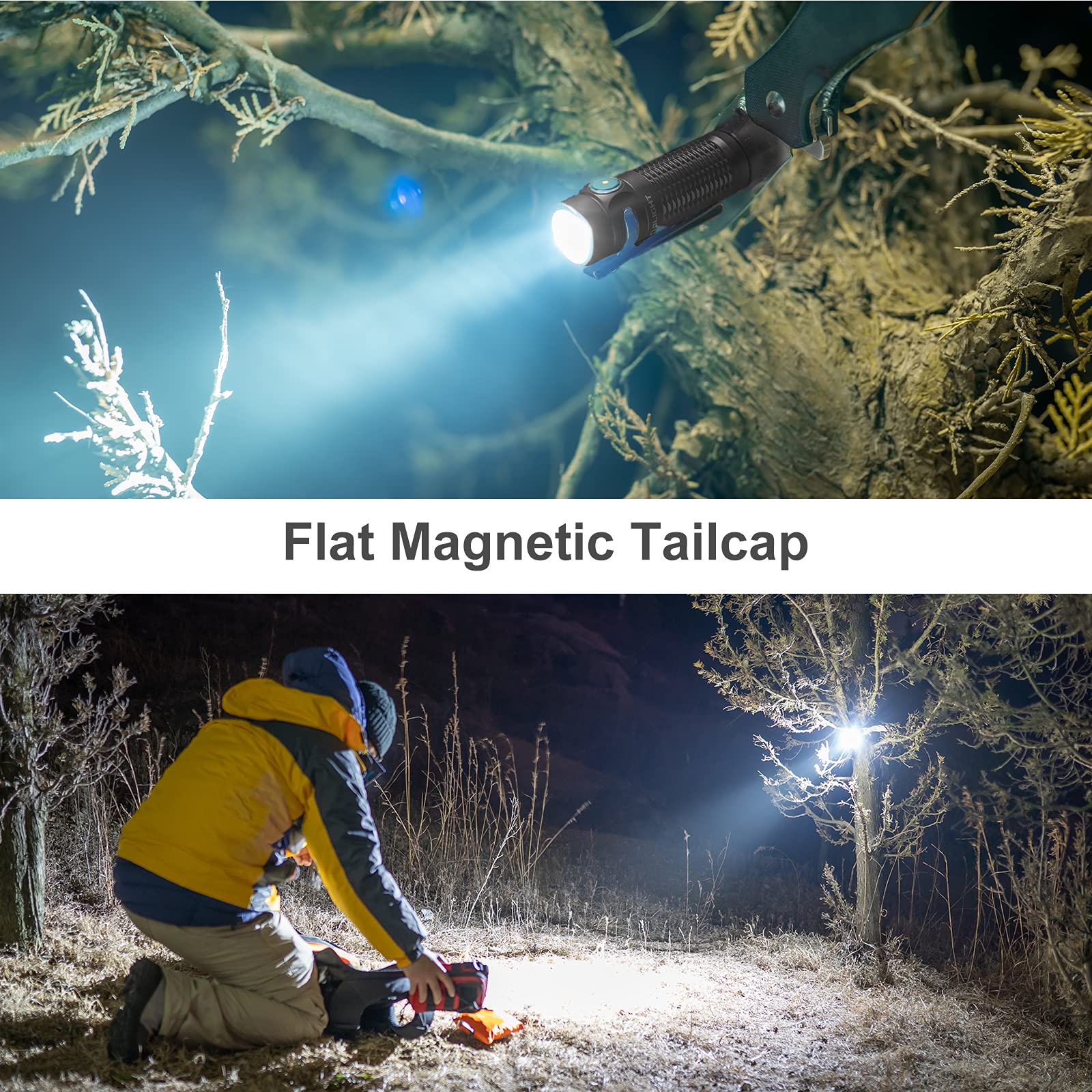 Olight Baton3 Premium Edition 1200 Lumens Compact Led Flashlight Powered By A Single Rechargeable Battery, With Charging Box, Black