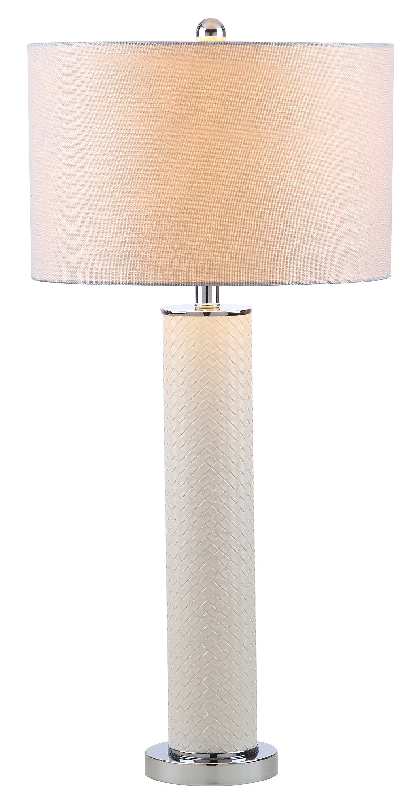 SAFAVIEH Table Lamp Set of 2, Modern Contemporary, Cream Woven, 32-inch, LED Bulbs Included, Model LIT4404L-SET2
